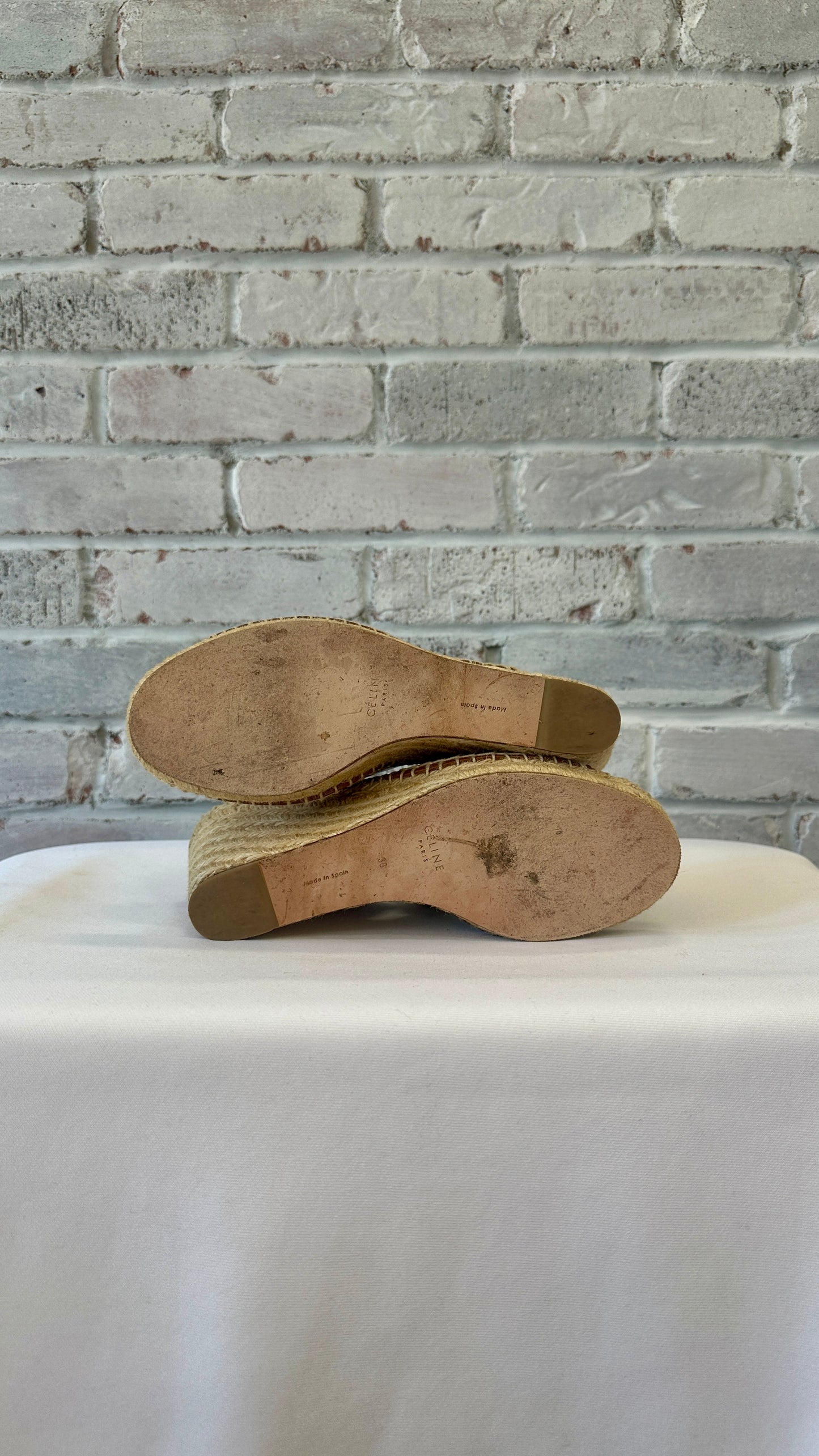 Celine Espadrille Wedge Sandal