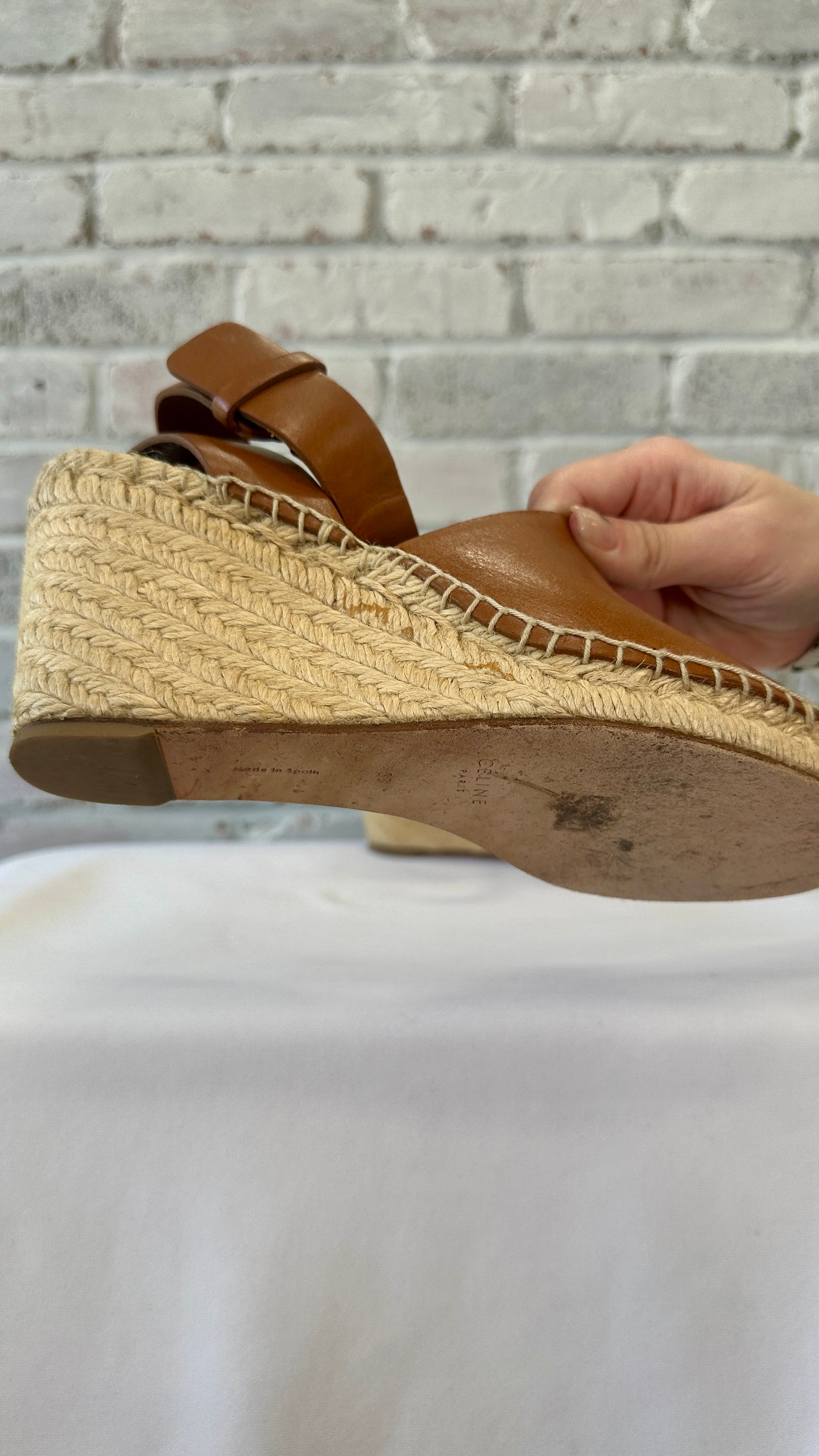 Celine Espadrille Wedge Sandal
