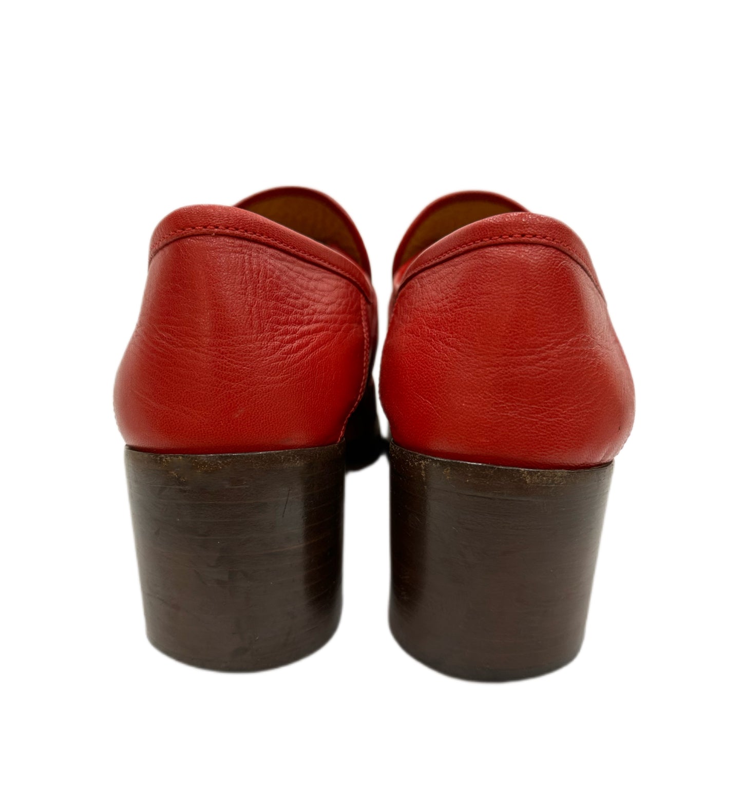 GUCCI Horsebit Loafers Red Size 38