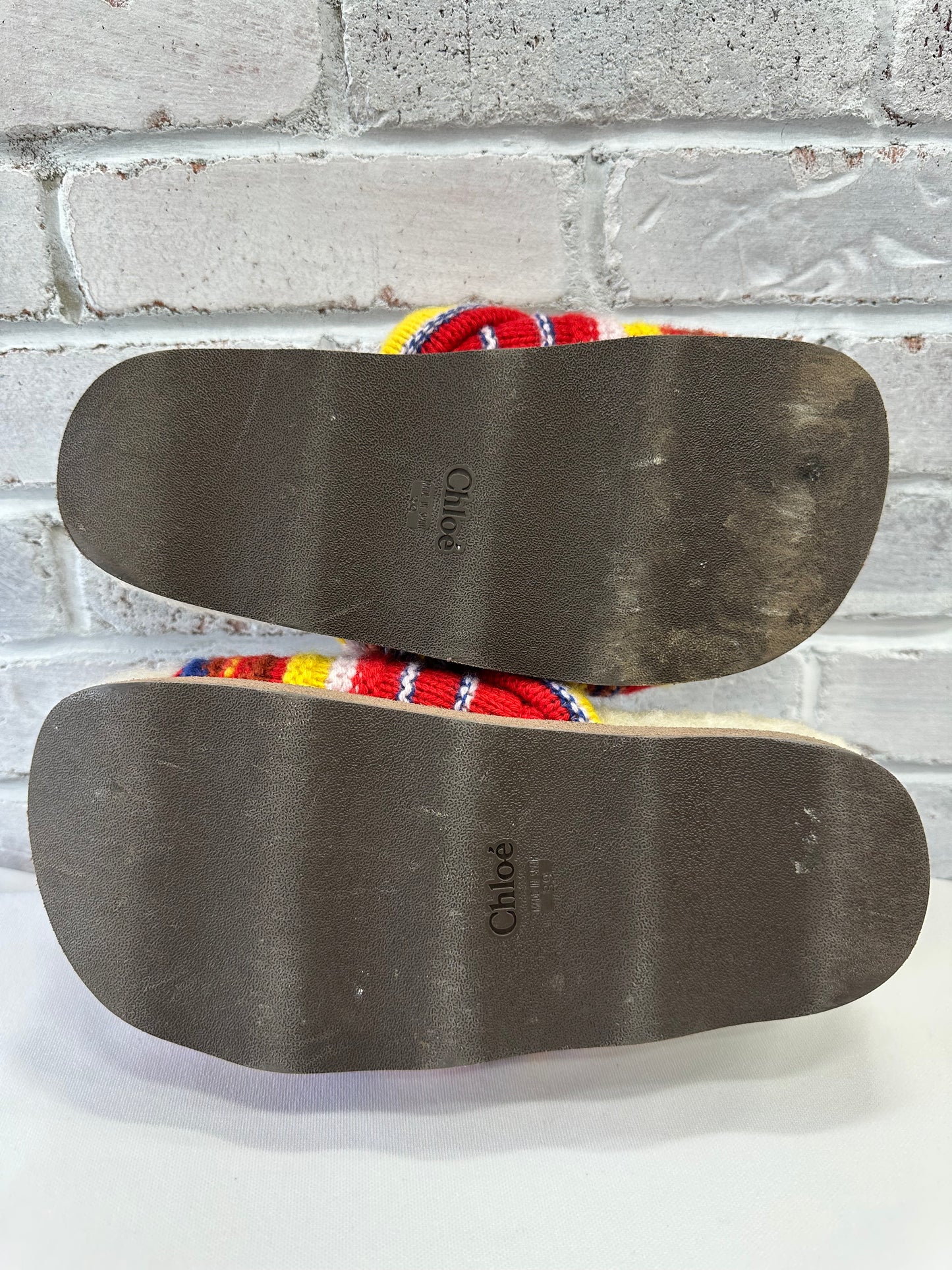 Chloe Shearling Sandal Slide
