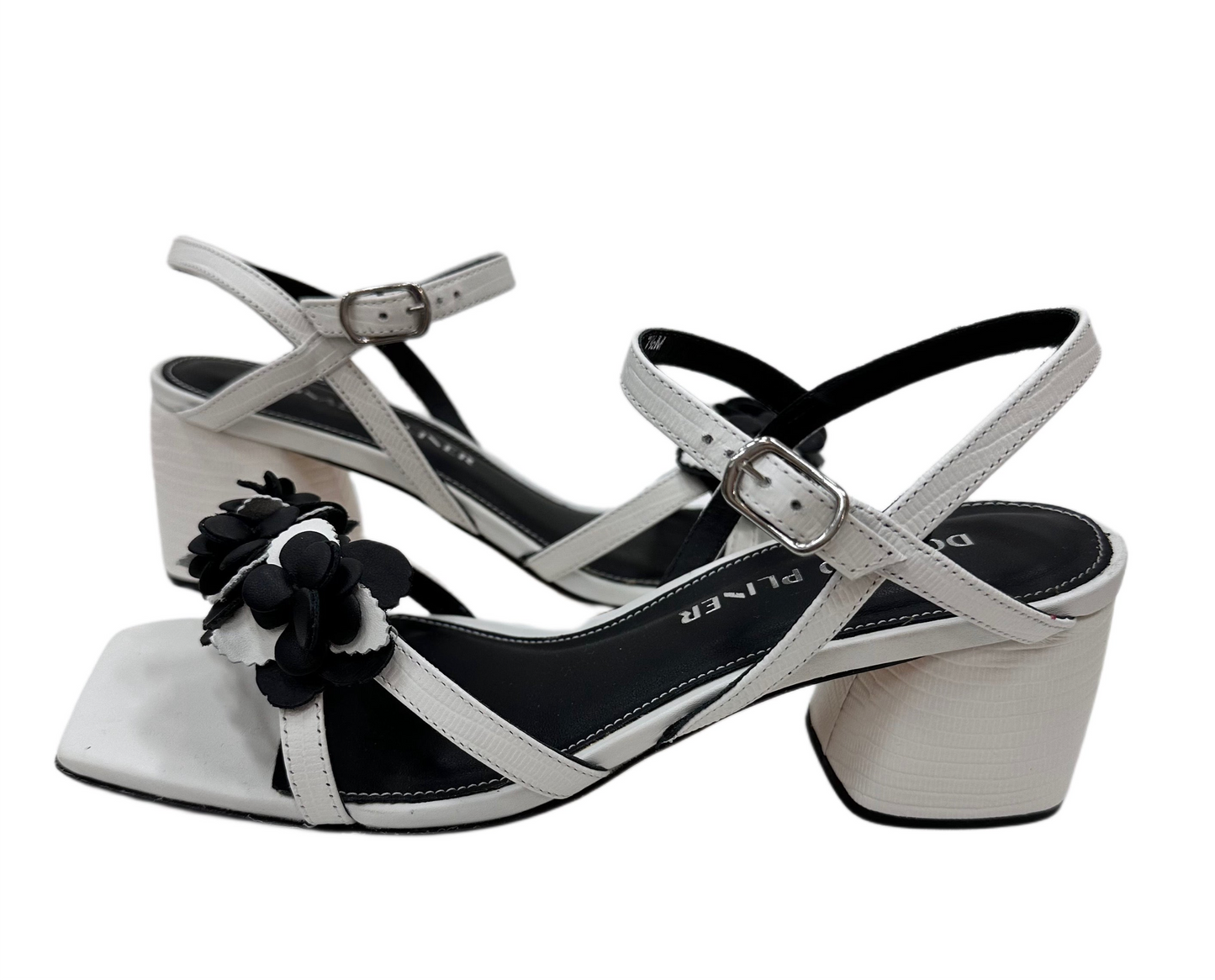 DONALD PLINER Black & White Sandal Size 7.5