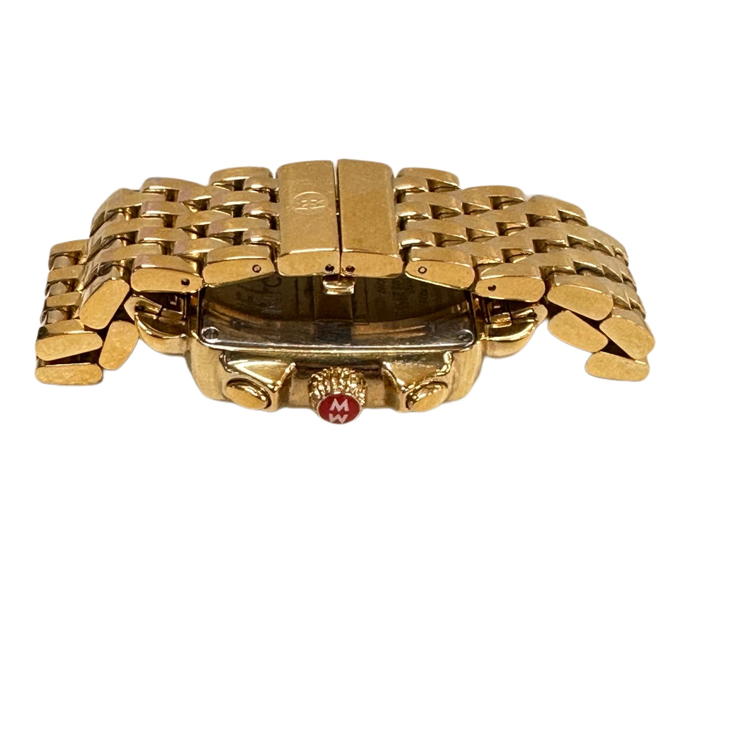 MICHELE Gold Toned Deco Watch