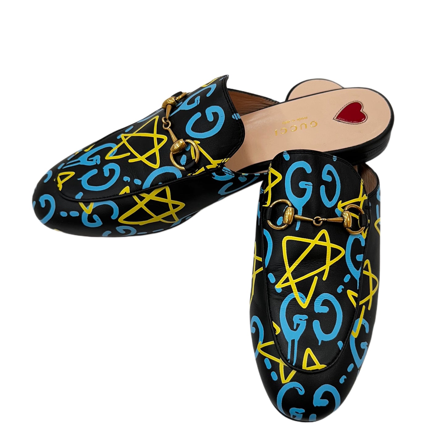 GUCCI Princetown Leather Mules Size 38.5