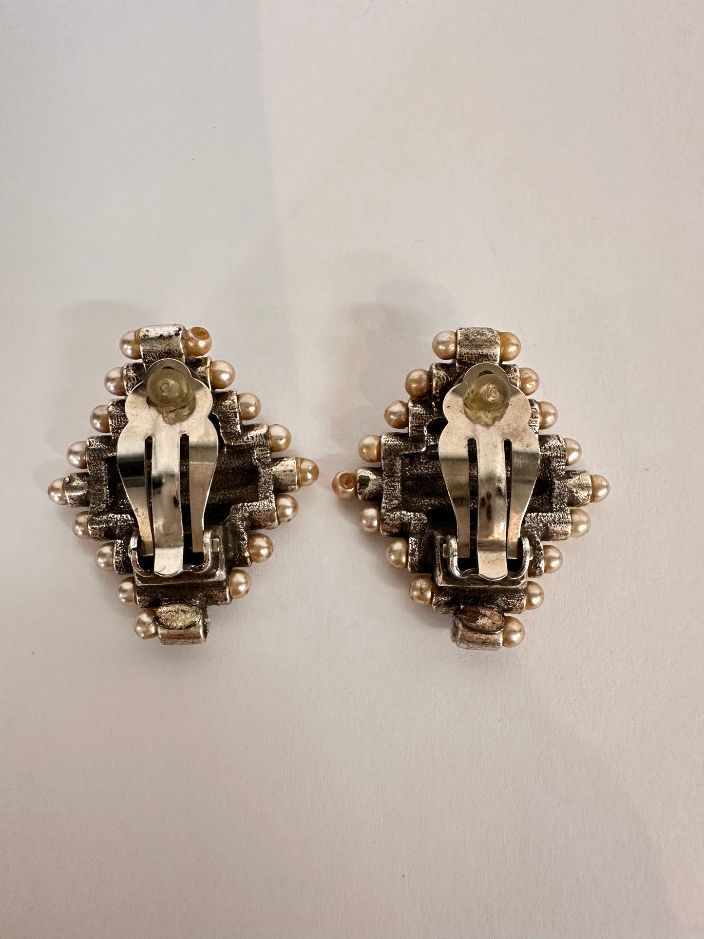 CHANEL Silver Toned Vintage Earrings