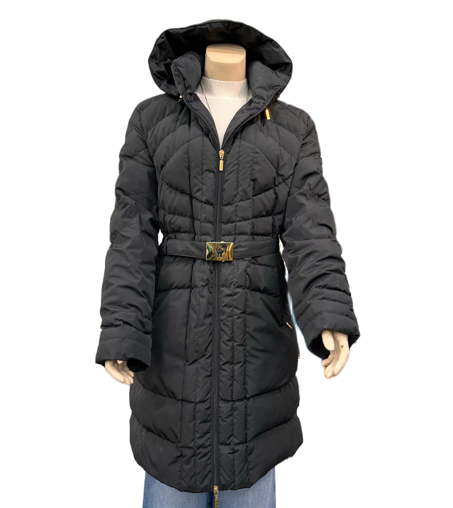 MONCLER Black Down Coat L