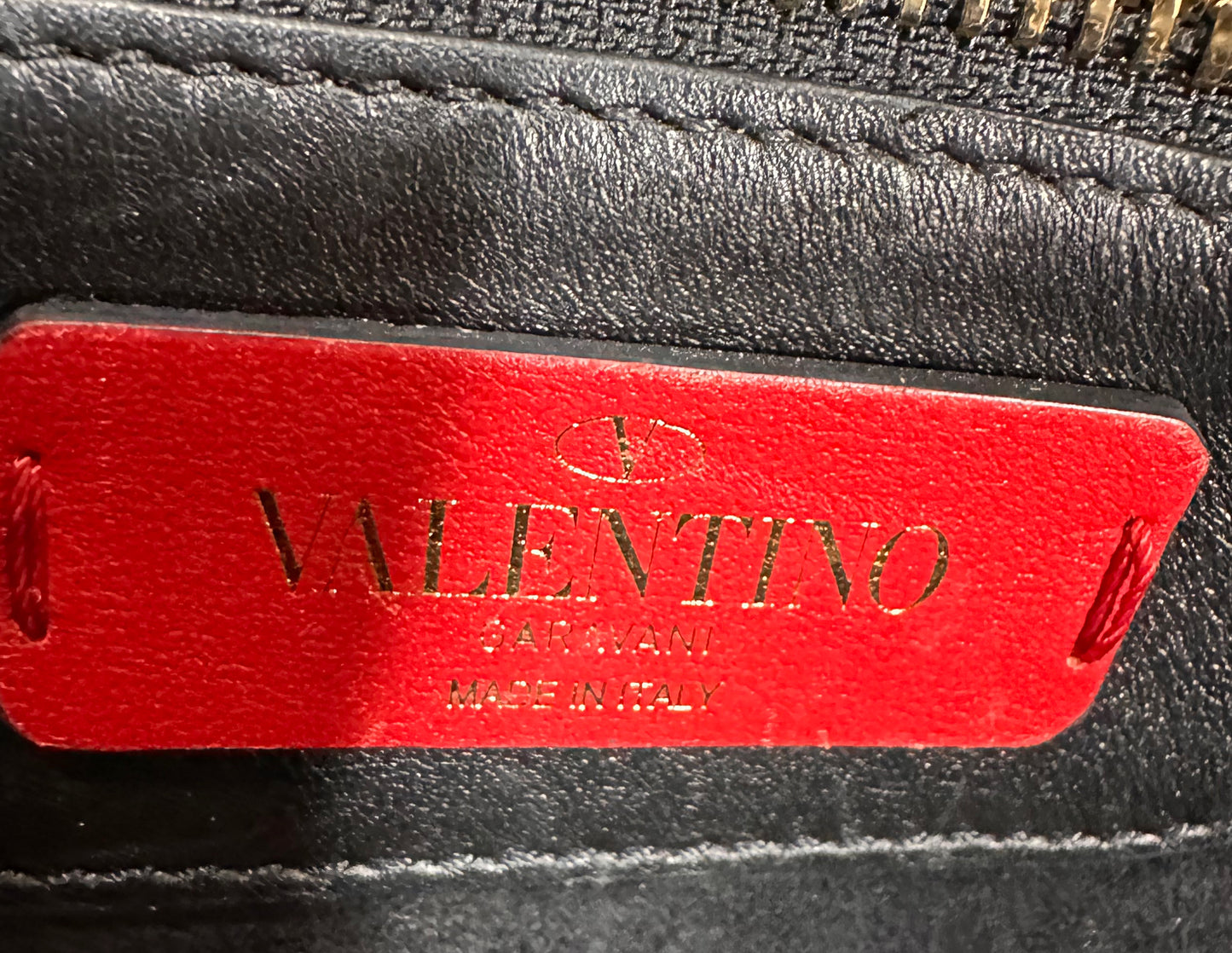 VALENTINO Leather Rockstud Crossbody Bag Black