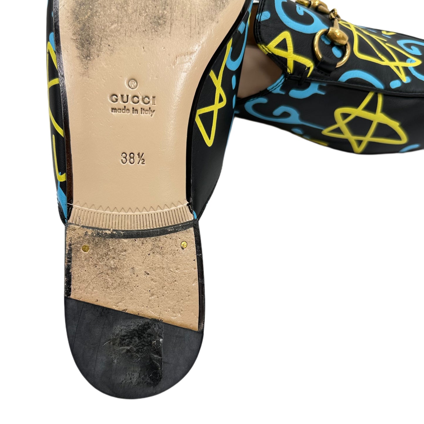 GUCCI Princetown Leather Mules Size 38.5