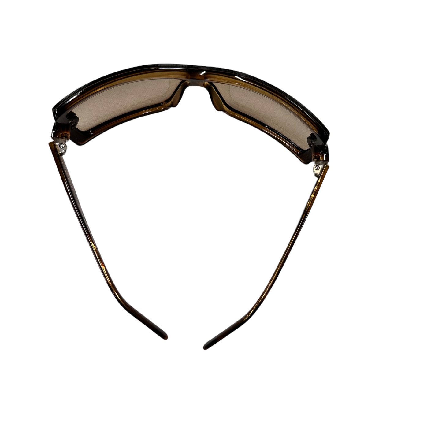CHANEL Brown Tortoise Rectangular Sunglasses