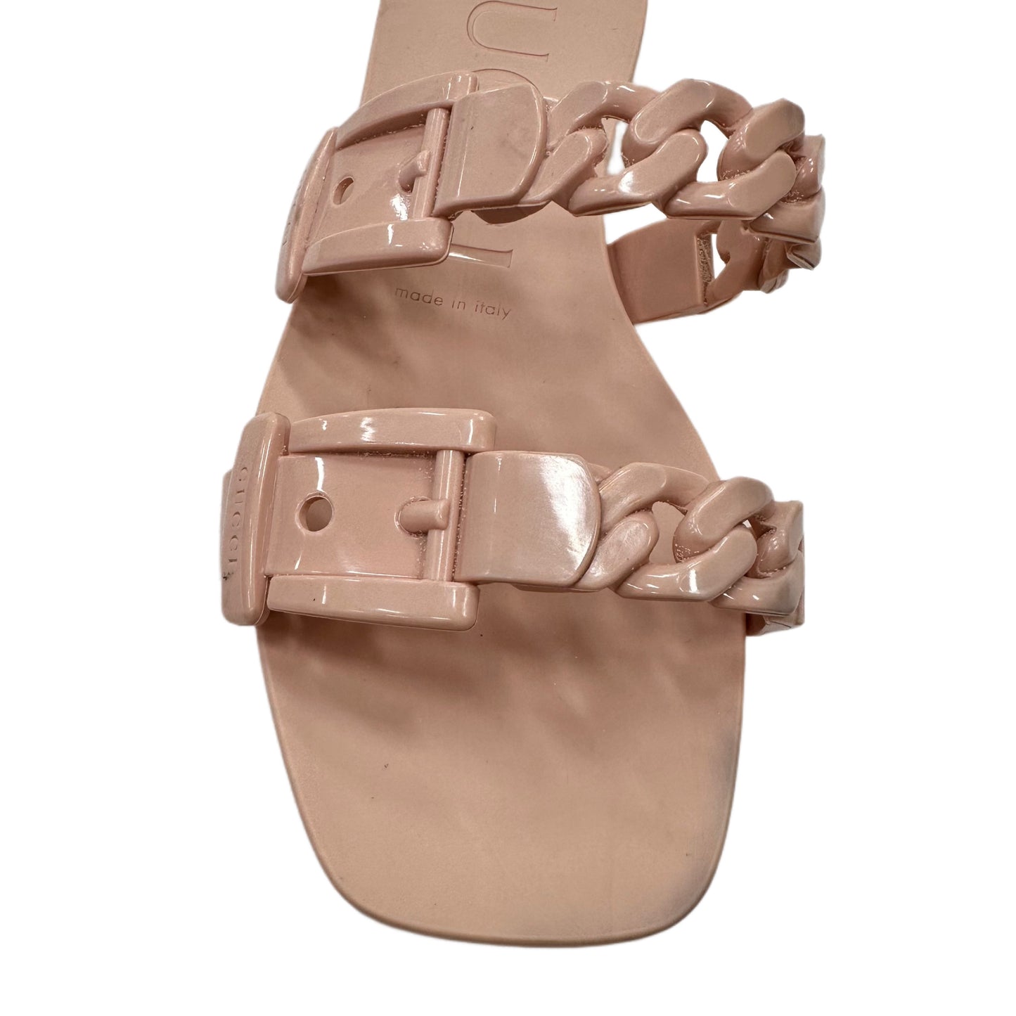 GUCCI Pink Rubber Flats Size 35