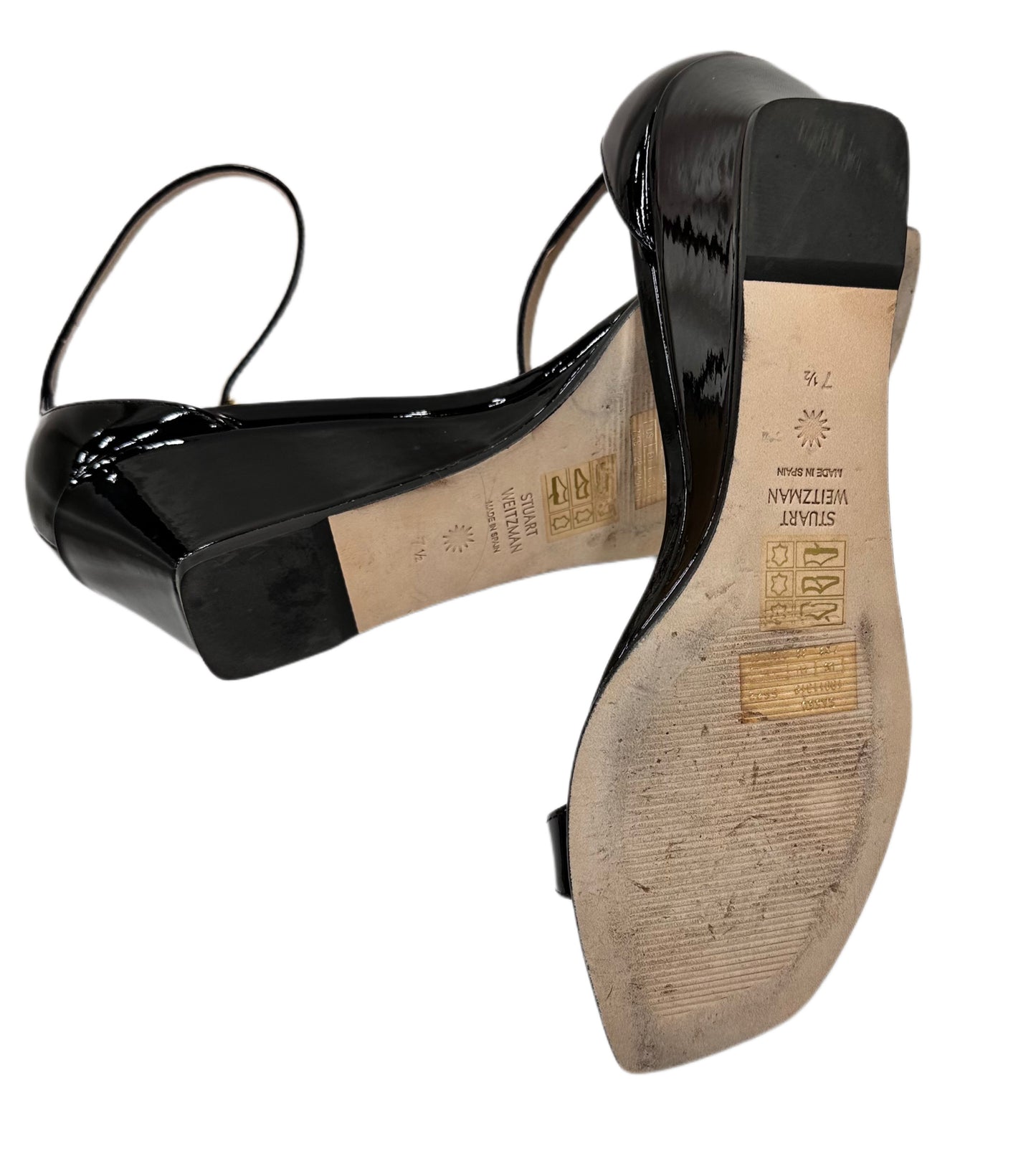 STUART WEITZMAN Patent Leather Sandal Size 7.5