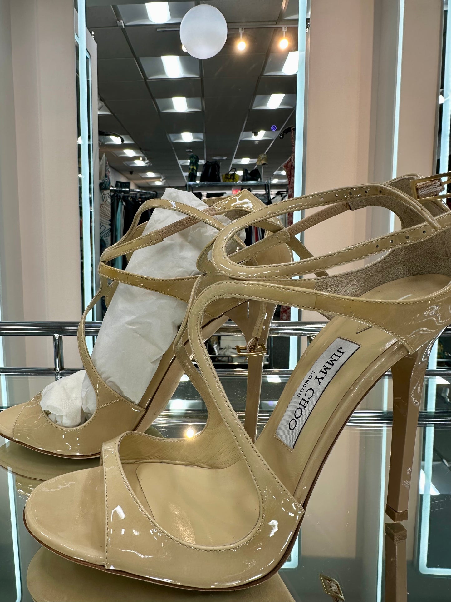 Jimmy Choo patent Sandal