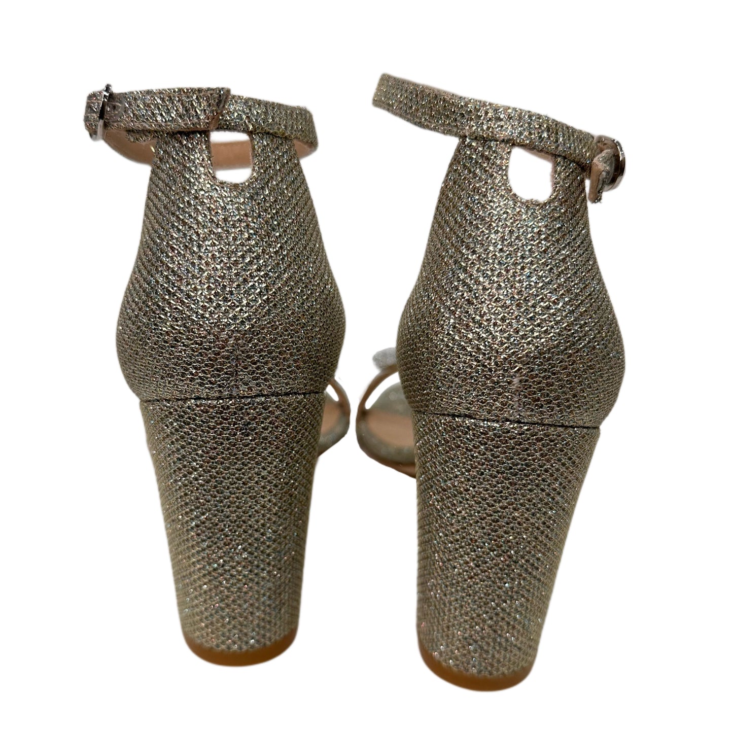 STUART WEITZMAN Silver Glitter Sandal 7