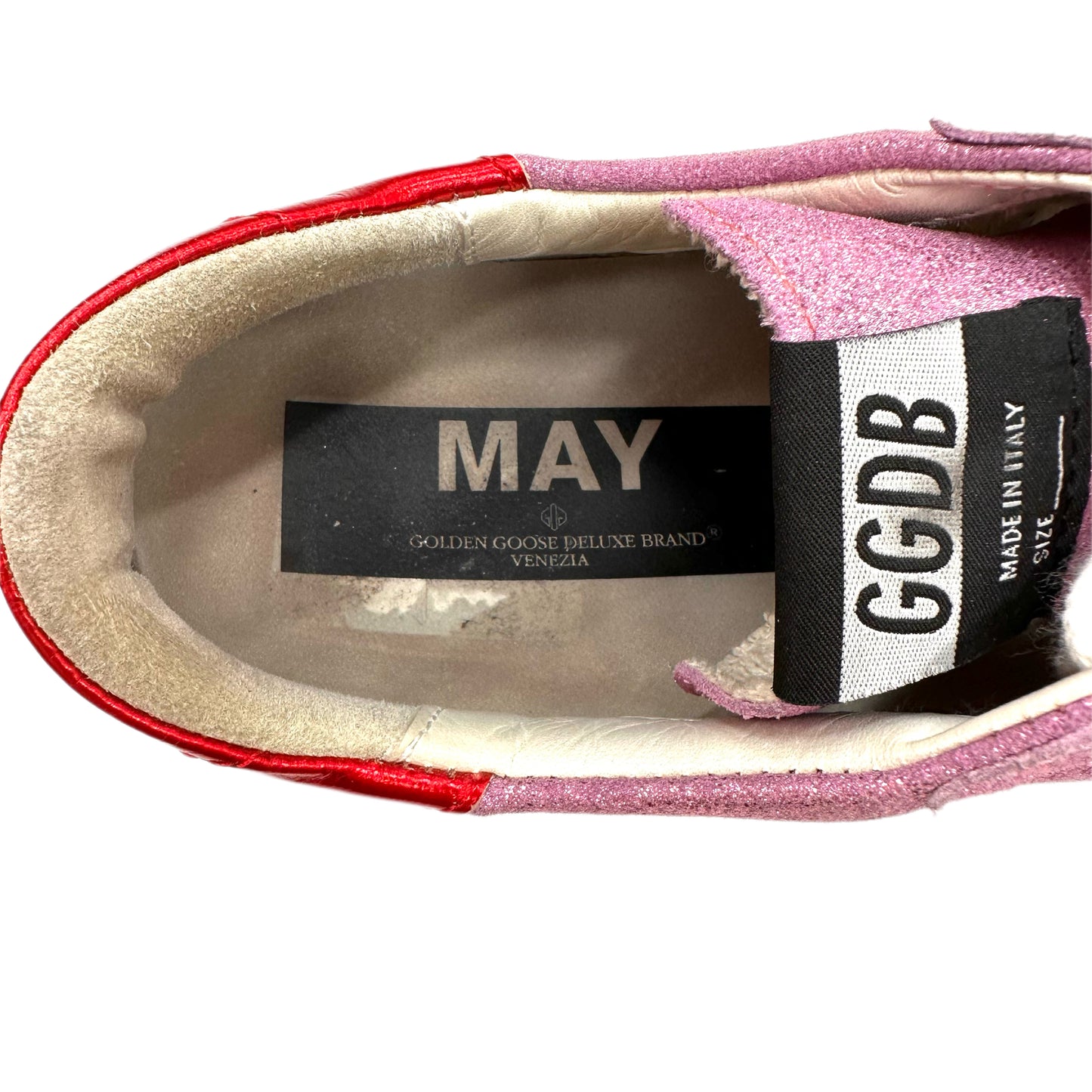 GOLDEN GOOSE Pink Glitter Leather Size 39