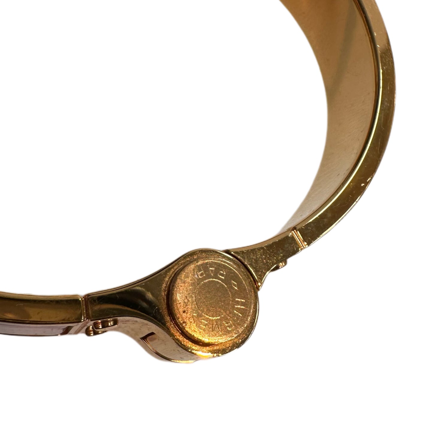 Hermes Gold Toned Enamel Hinged Bracelet