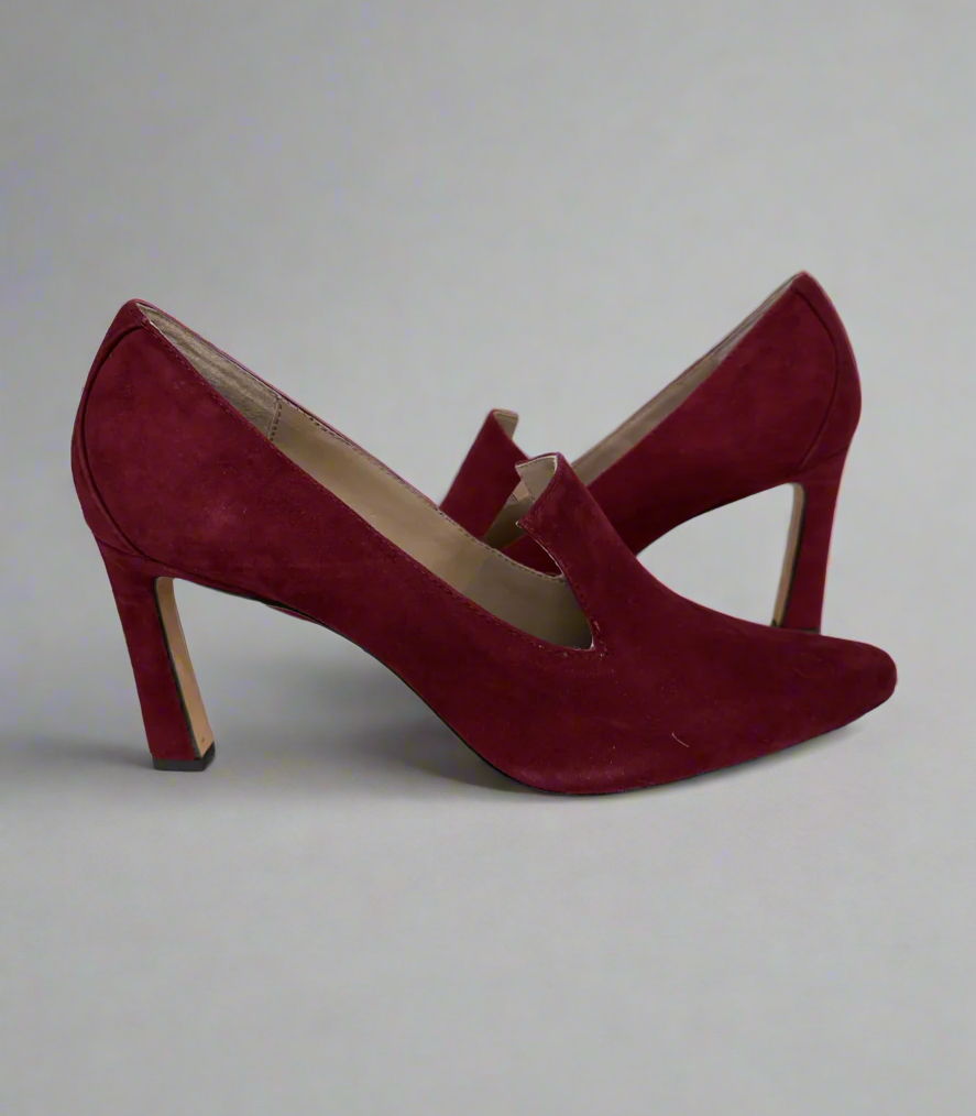 DONALD PLINER Suede Pumps Burgundy Size 7.5