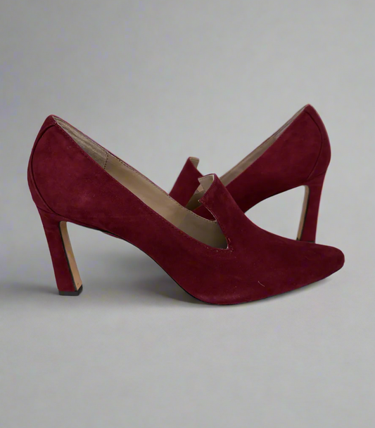DONALD PLINER Suede Pumps Burgundy Size 7.5