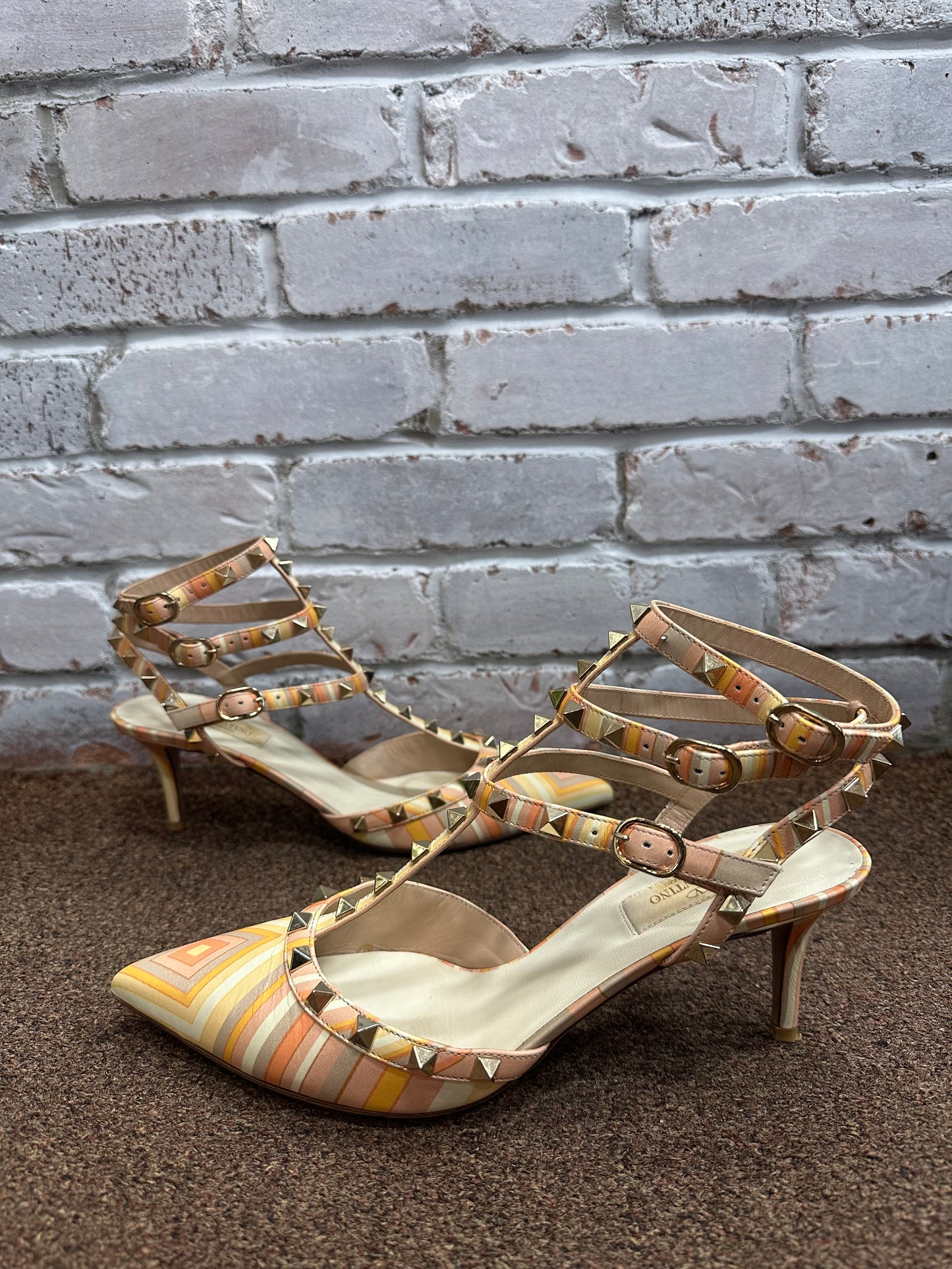 Valentino rock stud T-strap Pumps