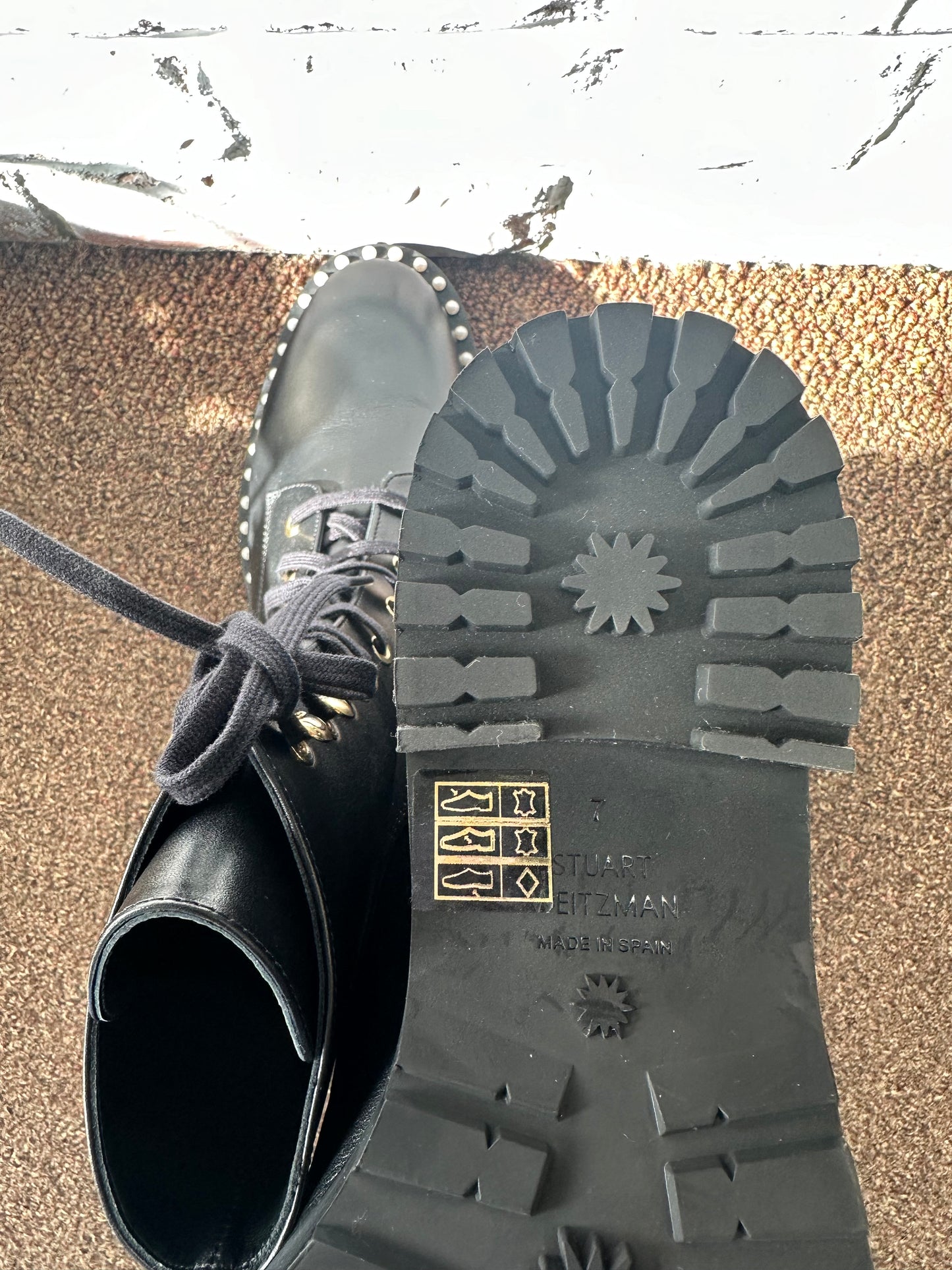 Stuart Weitzman combat boot