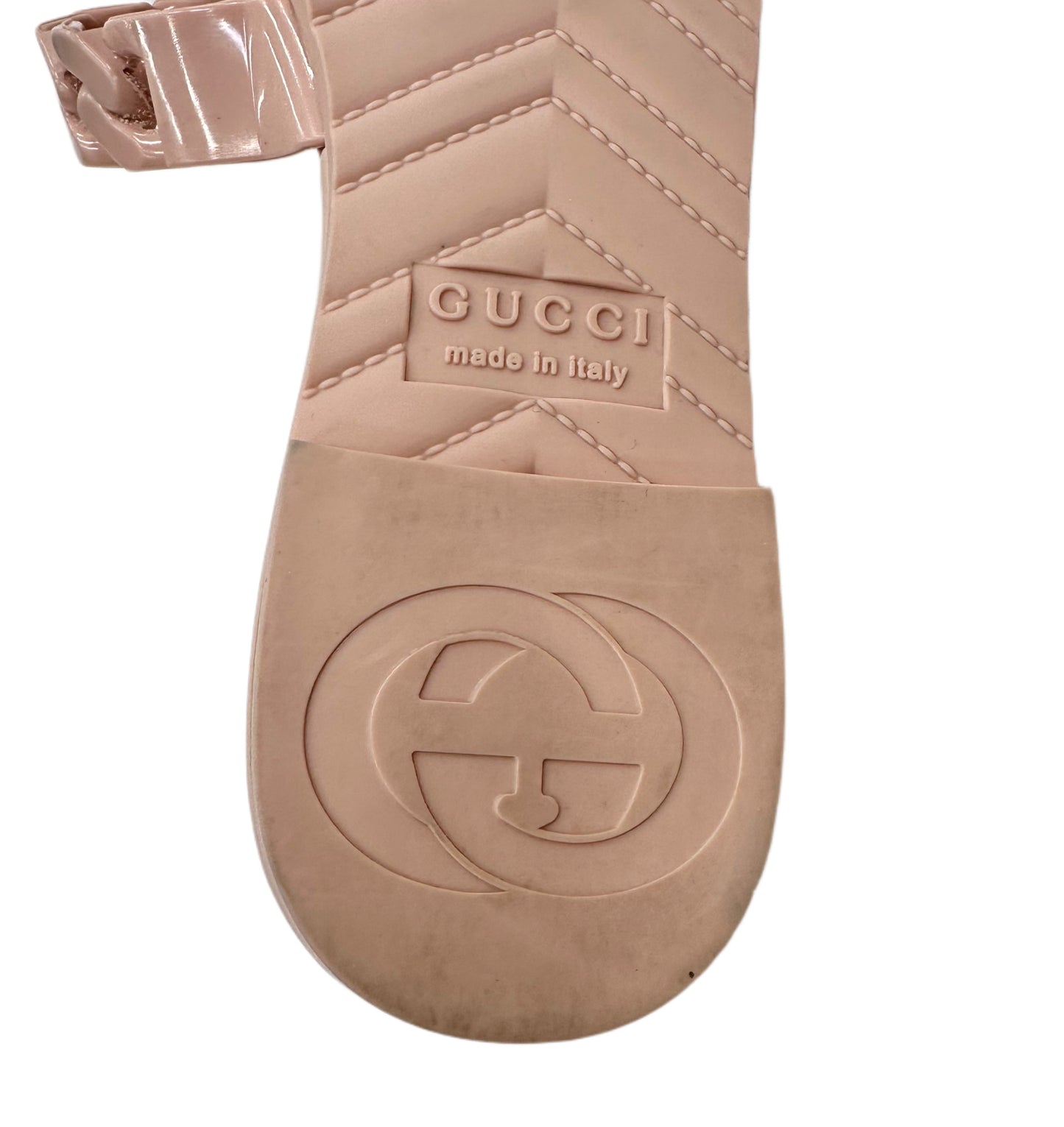 GUCCI Pink Rubber Flats Size 35