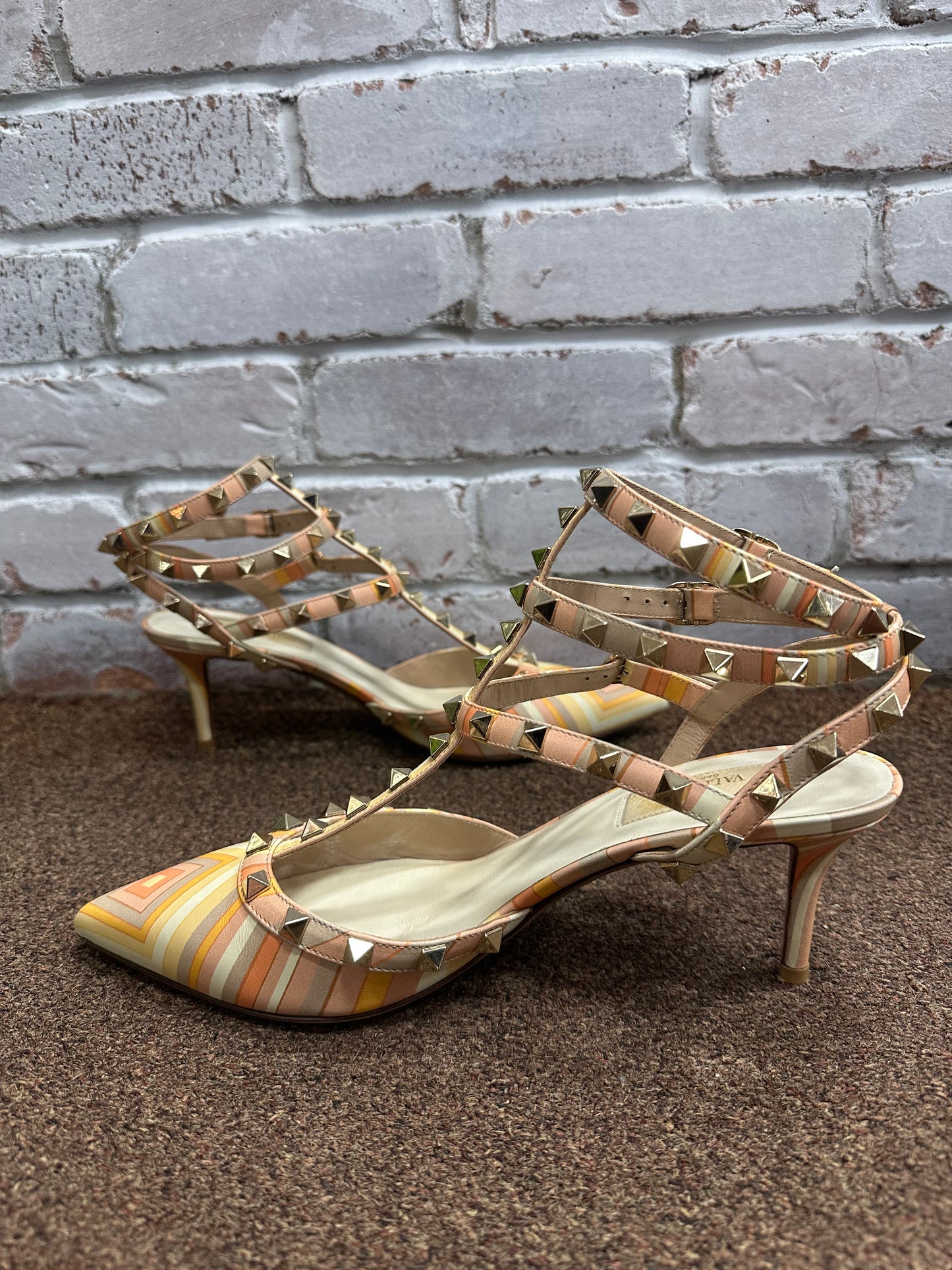 Valentino rock stud T-strap Pumps