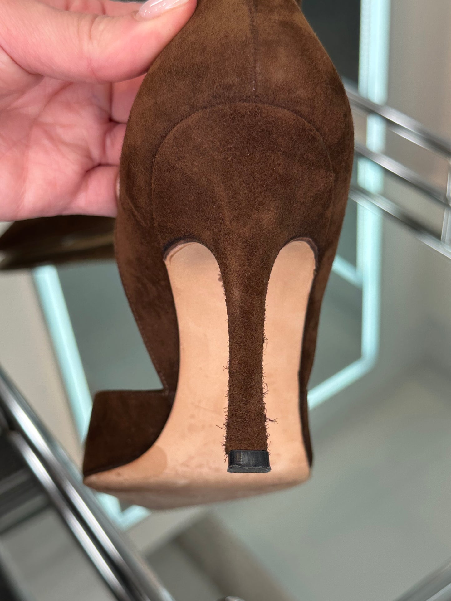 Manolo Blahnik Suede Heel