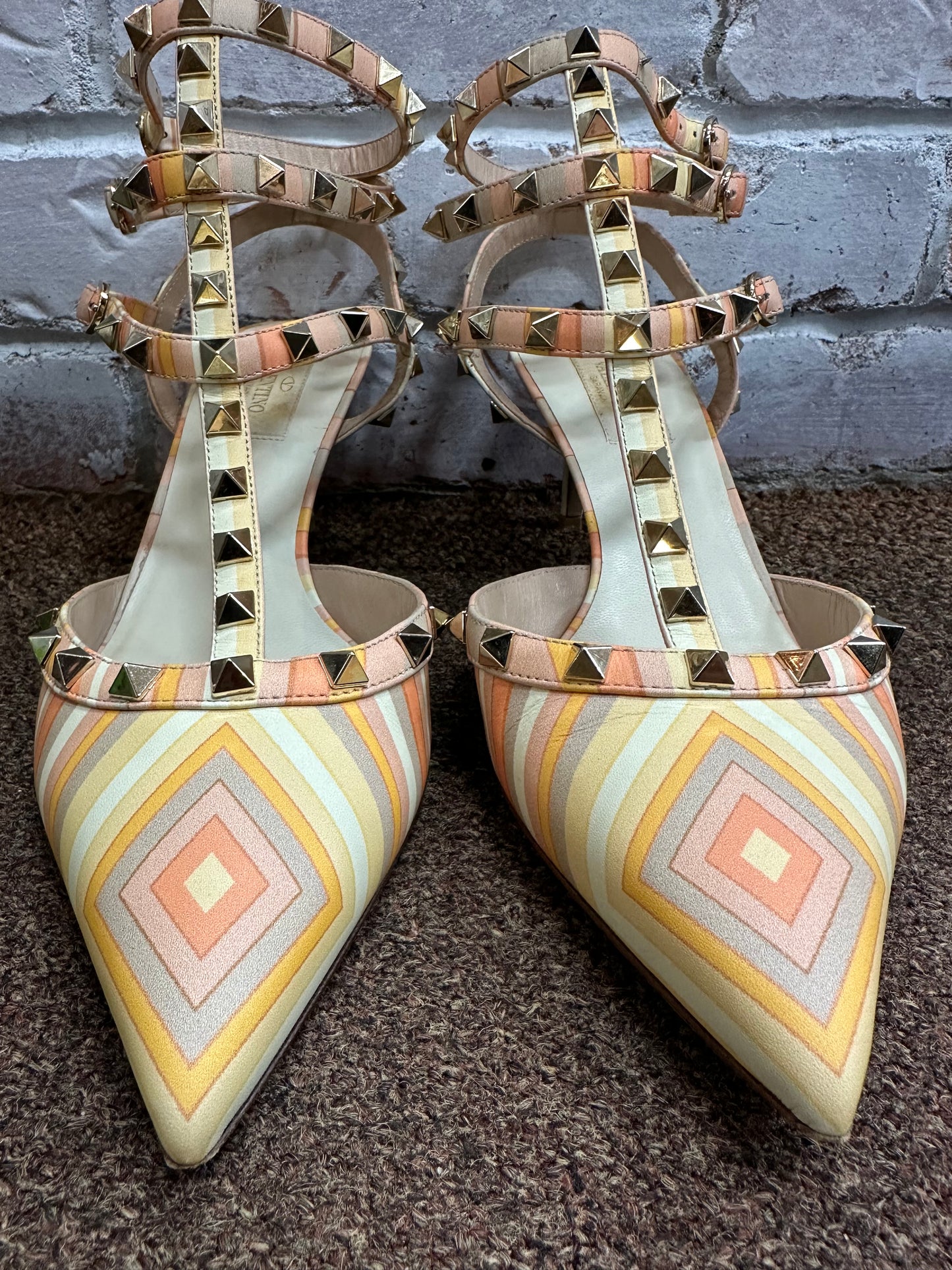 Valentino rock stud T-strap Pumps