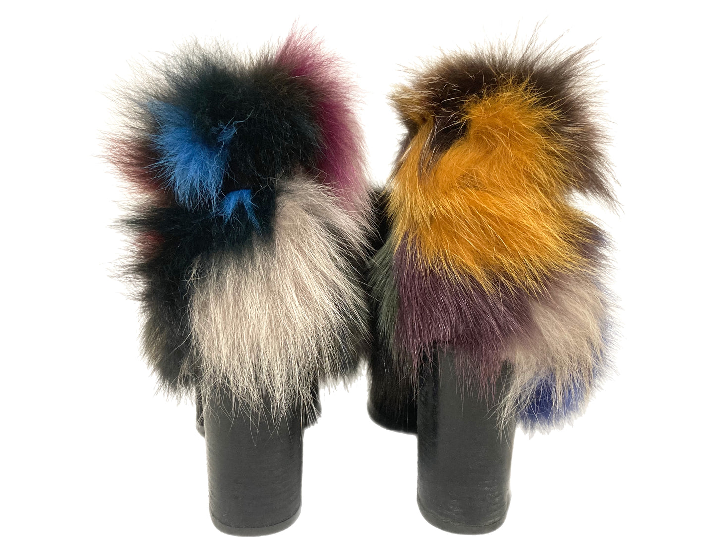 STUART WEITZMAN Suede Fur Boots Size 9 Multicolored