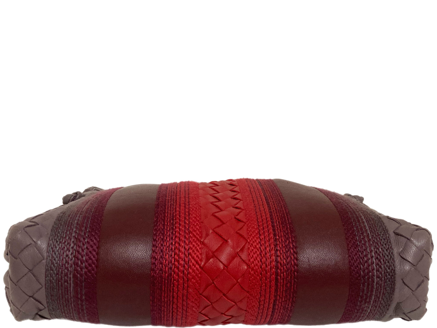BOTTEGA VENETA Leather Embroidered Nodini Crossbody Bag Purple