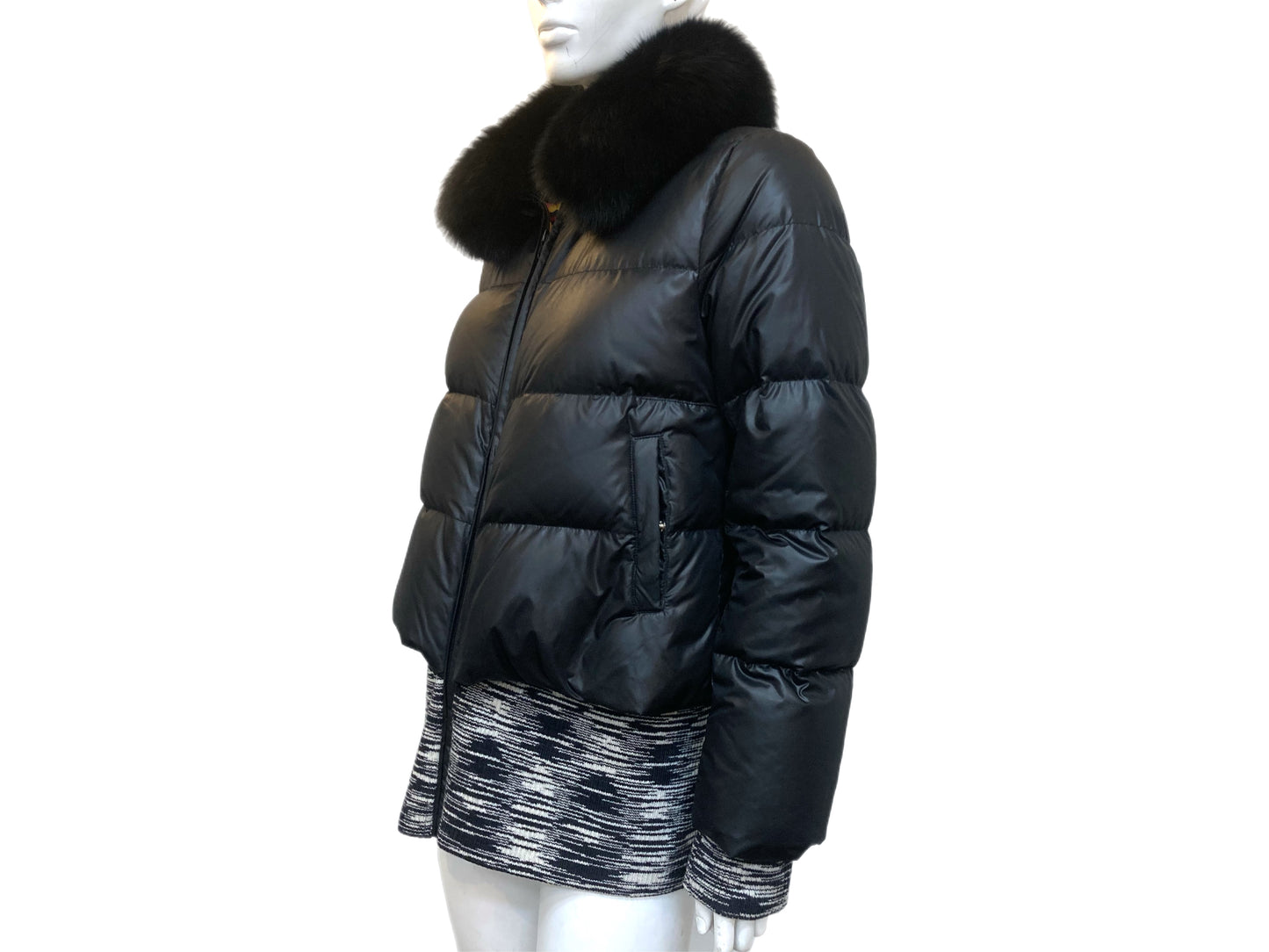 MISSONI Nylon Puffer Jacket Black Size Small
