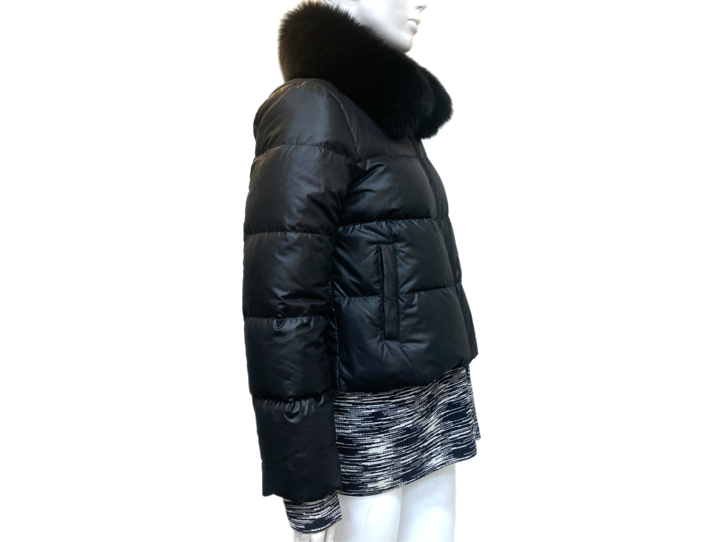 MISSONI Nylon Puffer Jacket Black Size Small