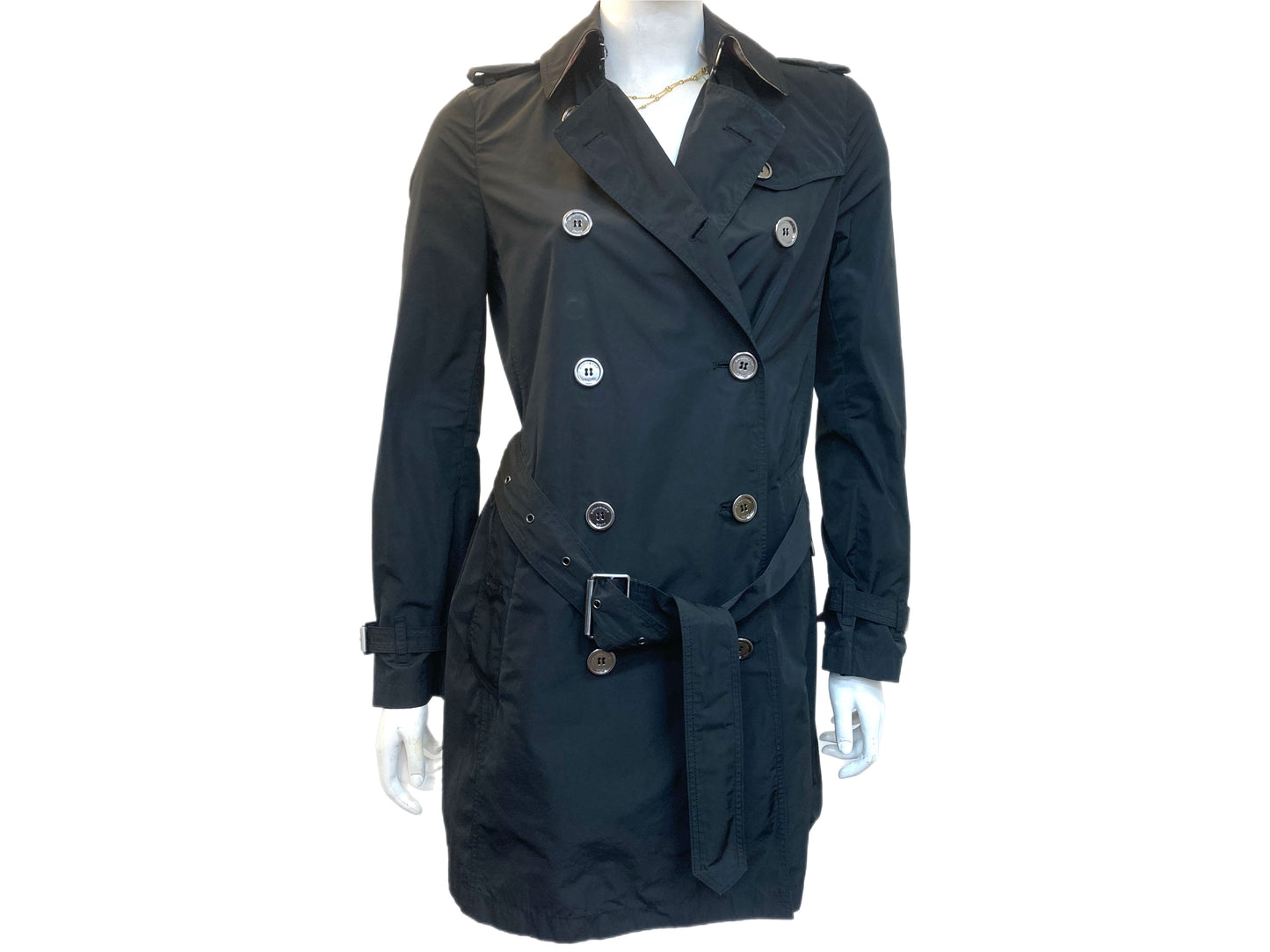 BURBERRY BRIT Trench Coat Black Size 4