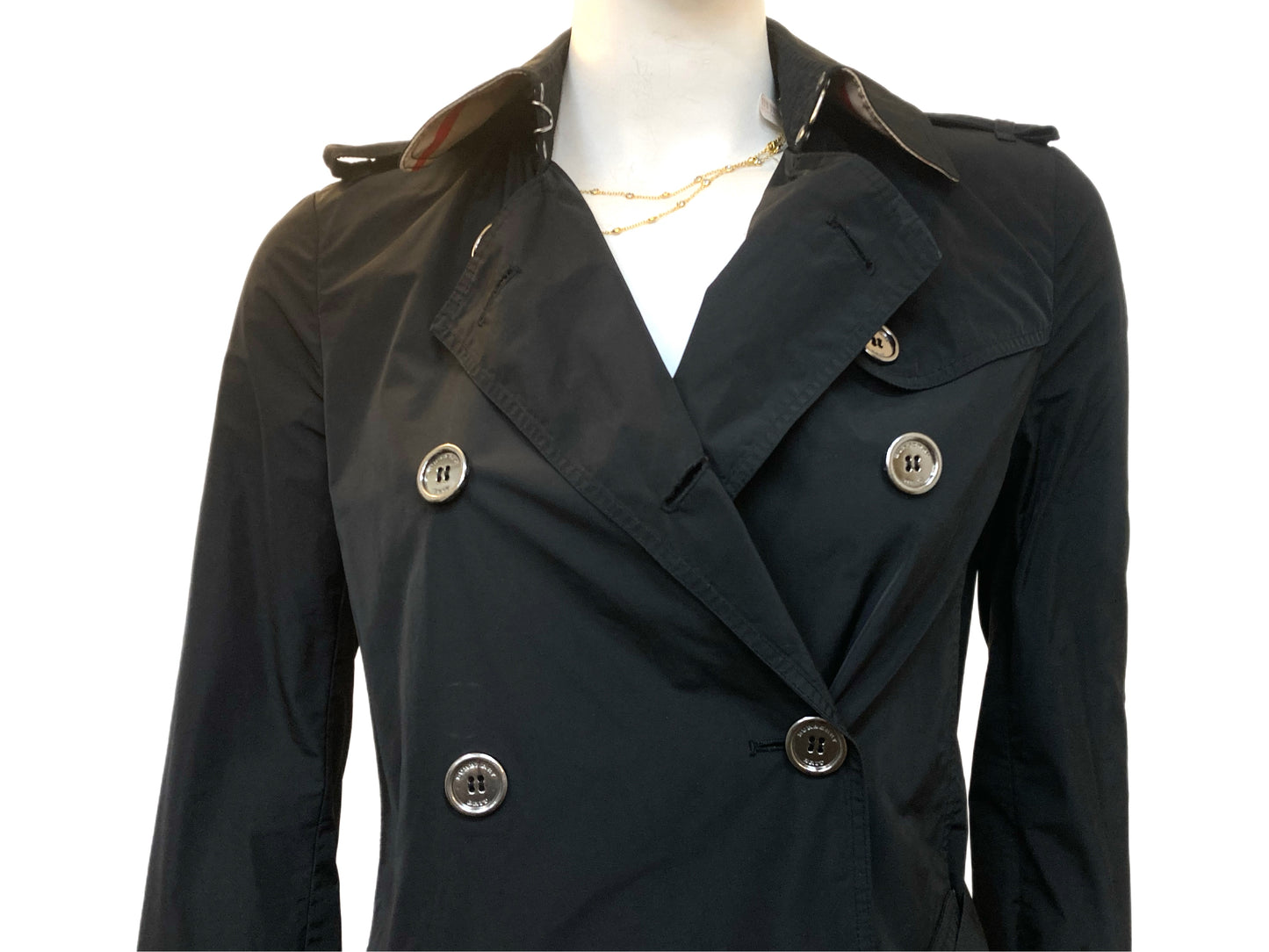 BURBERRY BRIT Trench Coat Black Size 4