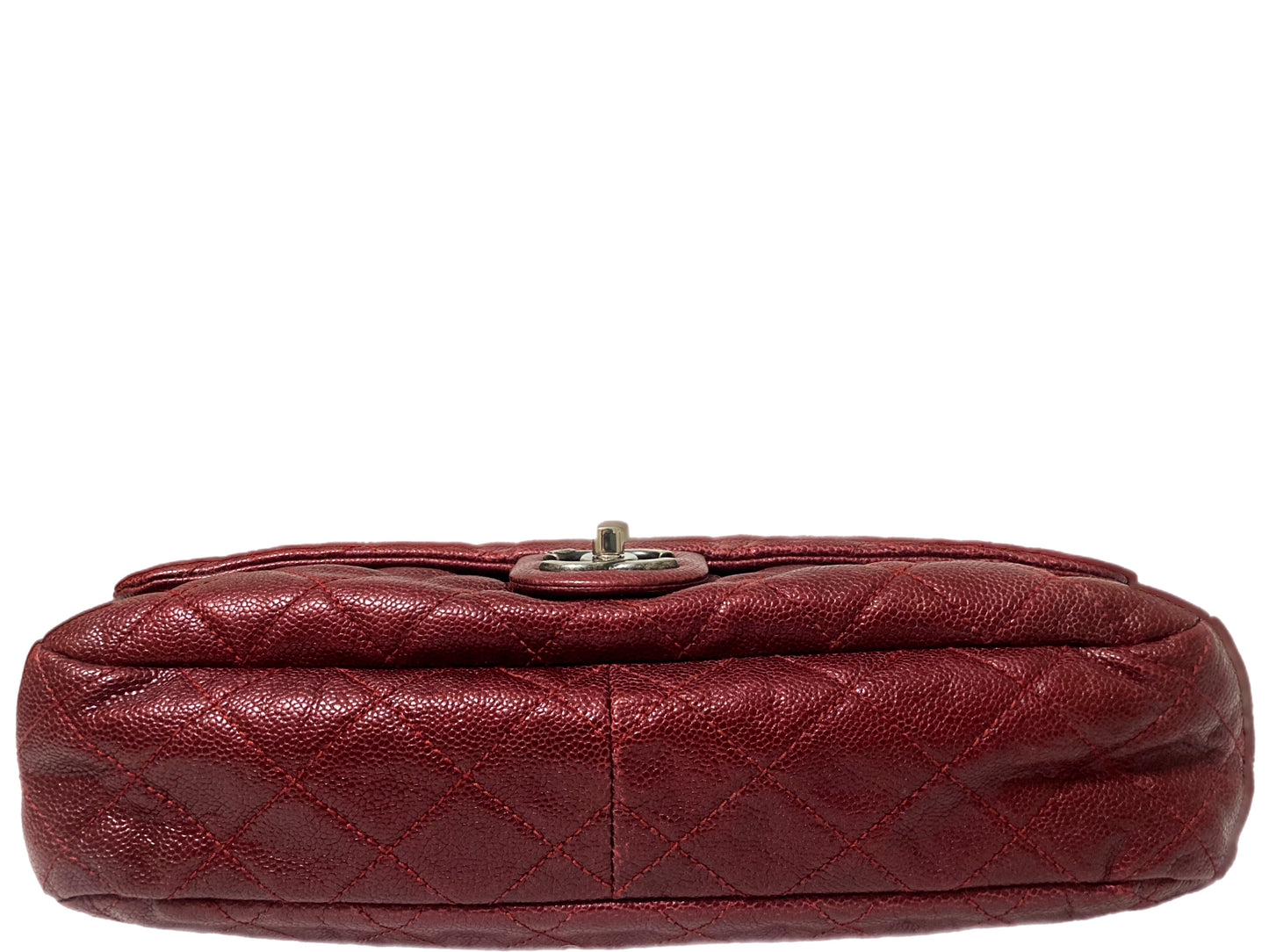 CHANEL Timeless Caviar Leather Shoulder Bag Burgundy