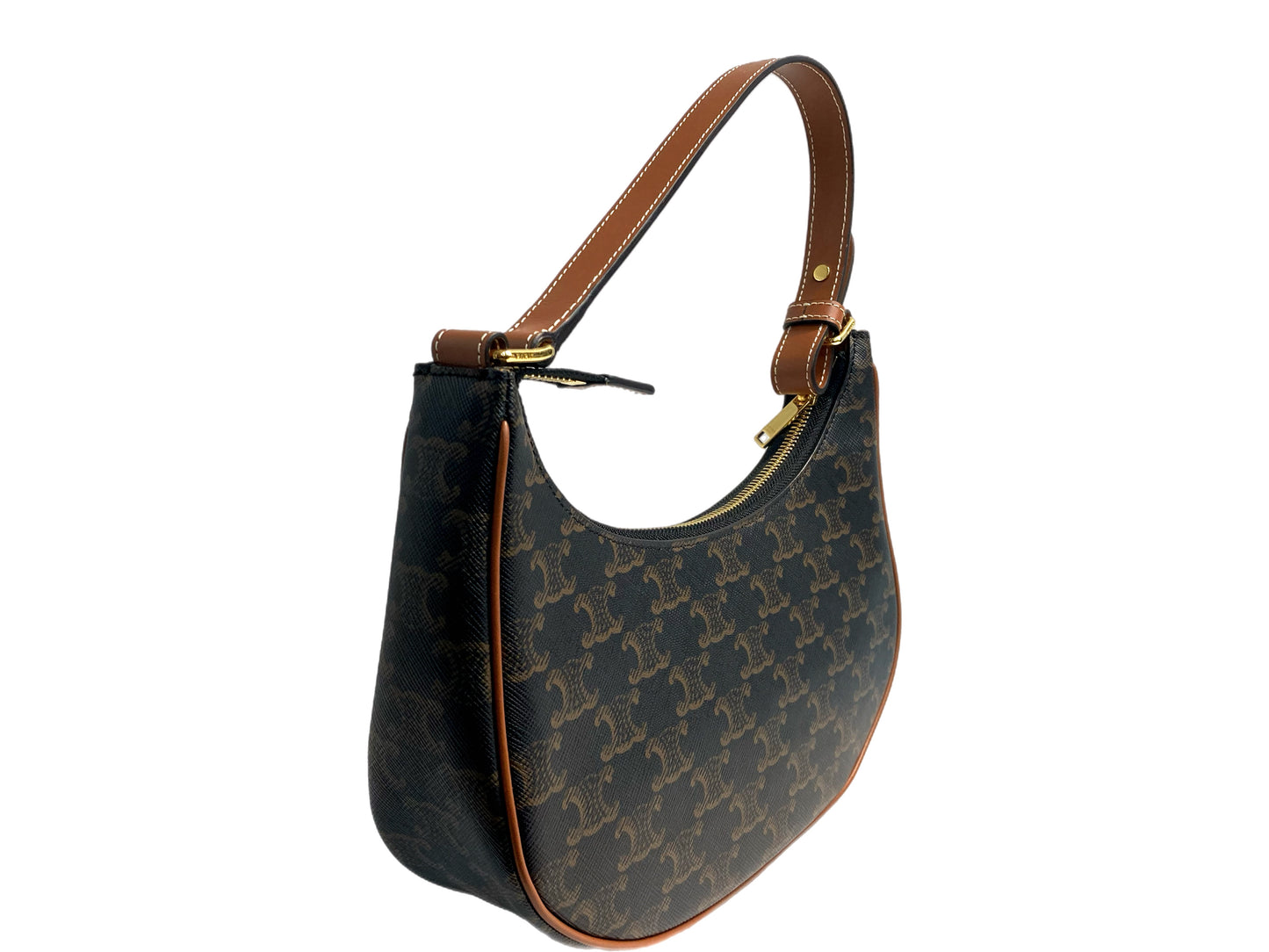 CELINE Ava Triomphe Classic Handbag Brown
