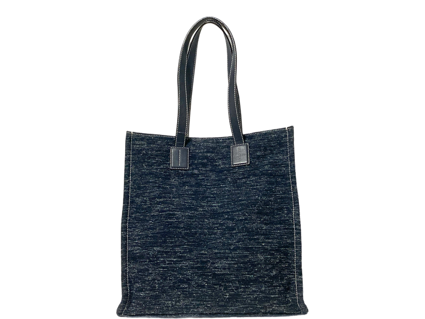 BALLY Denim Two Handle Tote, Navy