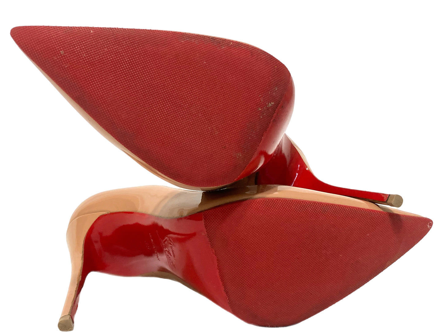 CHRISTIAN LOUBOUTIN Patent Leather So Kate 120 Pumps Nude Size 38