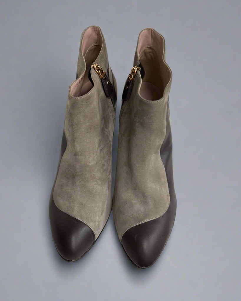 FERRAGAMO Suede and Leather Bootie