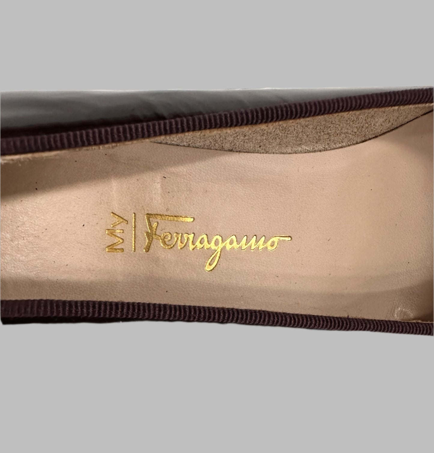 FERRAGAMO Burgundy Patent Pump