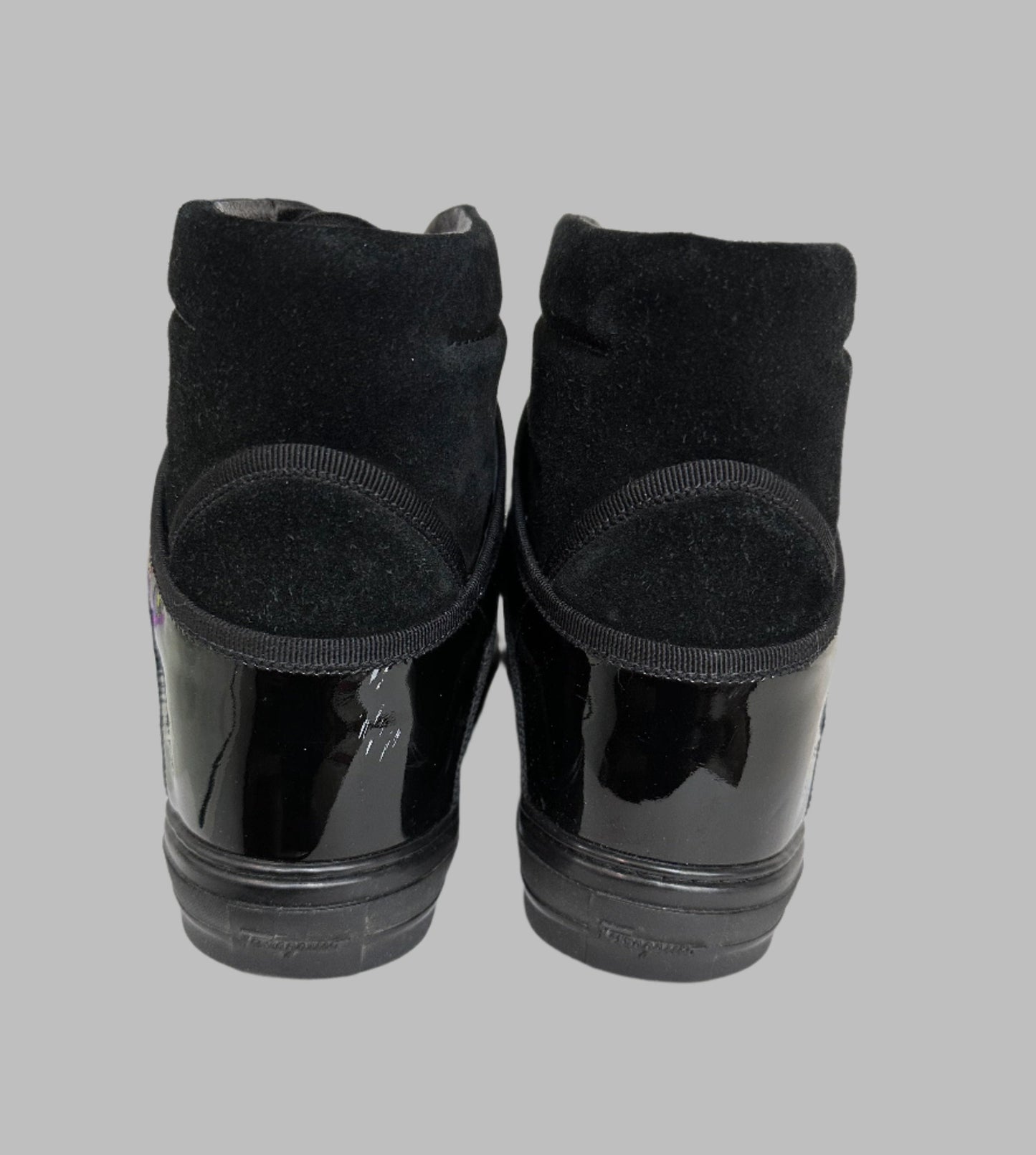 FERRAGAMO Black Patent Boot