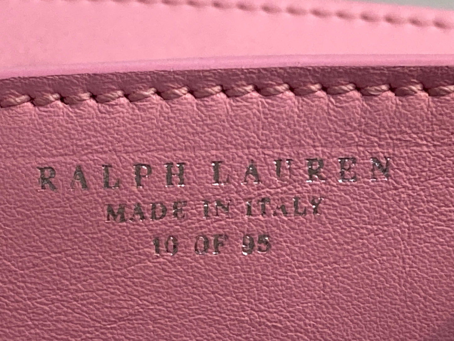 RALPH LAUREN Leather Ricky Bag Pink