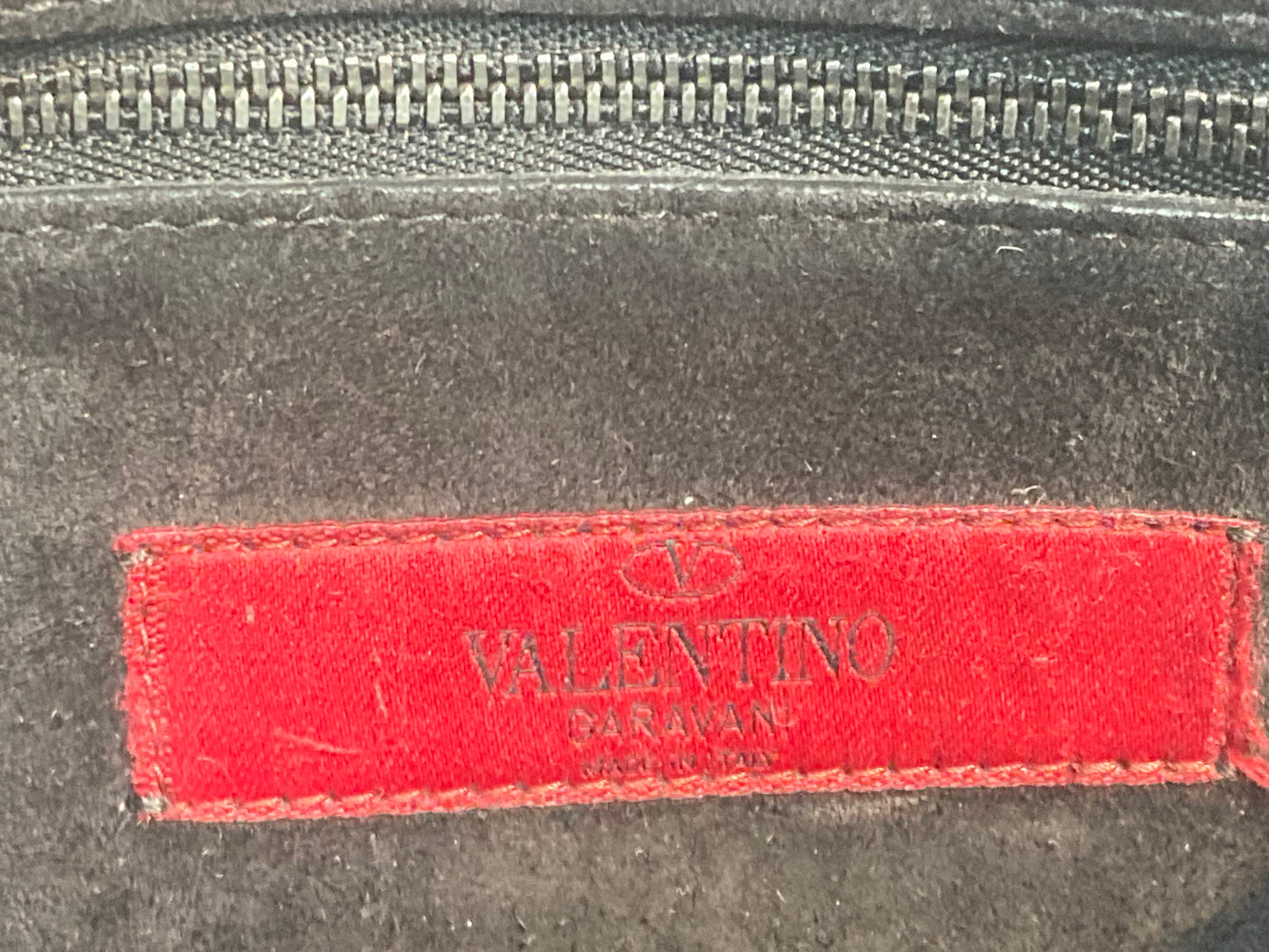 VALENTINO Leather Rockstud Saddle Bag Black