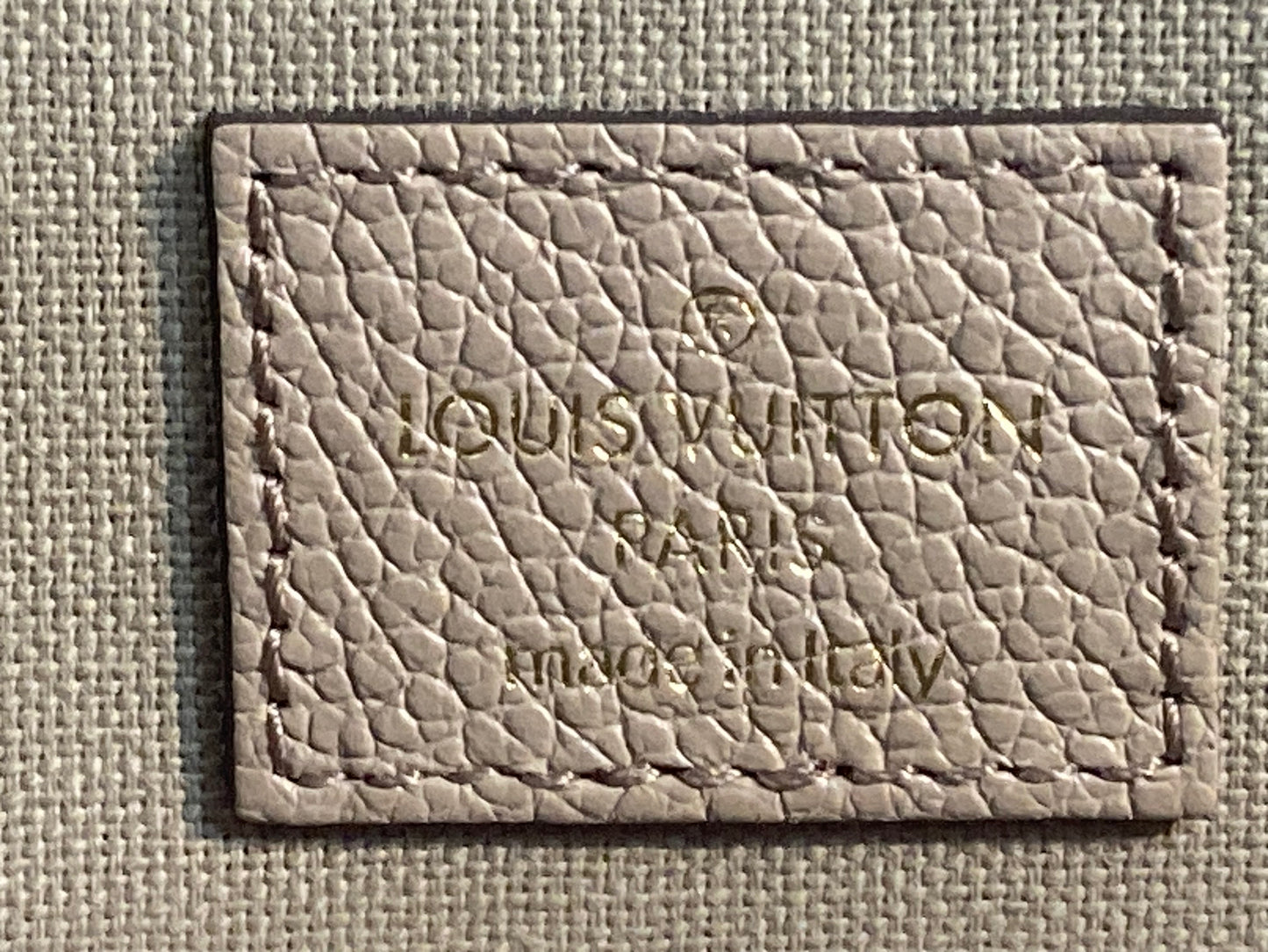 LOUIS VUITTON Monogram Empreinte Felicie Tourterelle Pochette Taupe