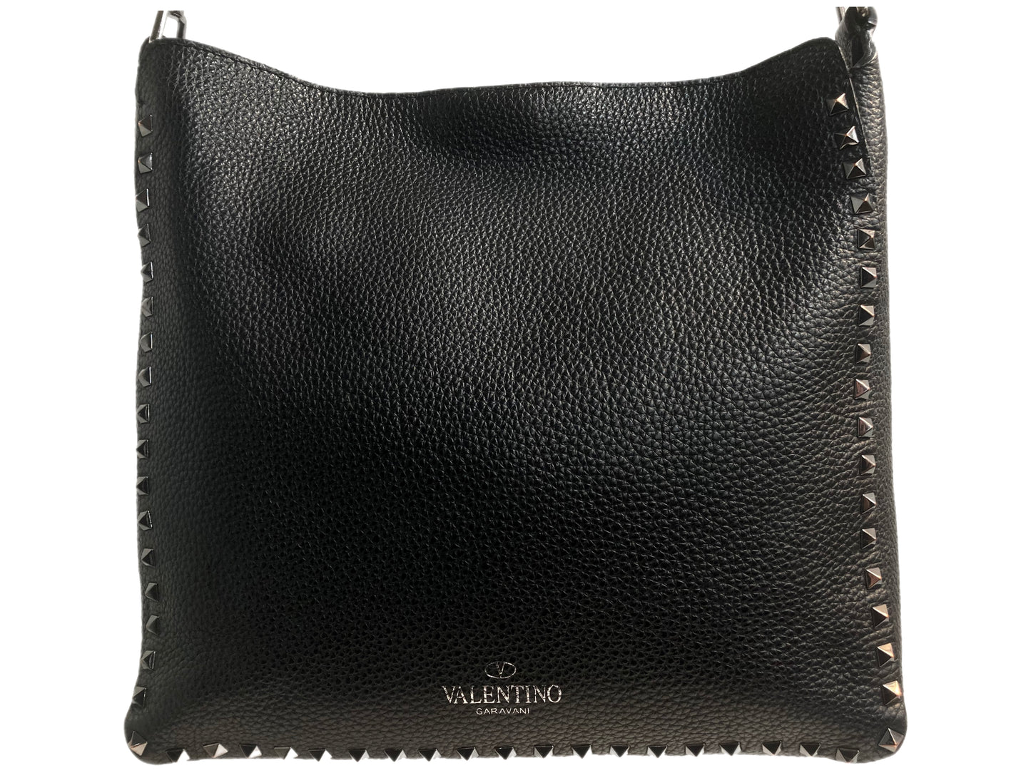 VALENTINO Leather Rockstud Tote Black