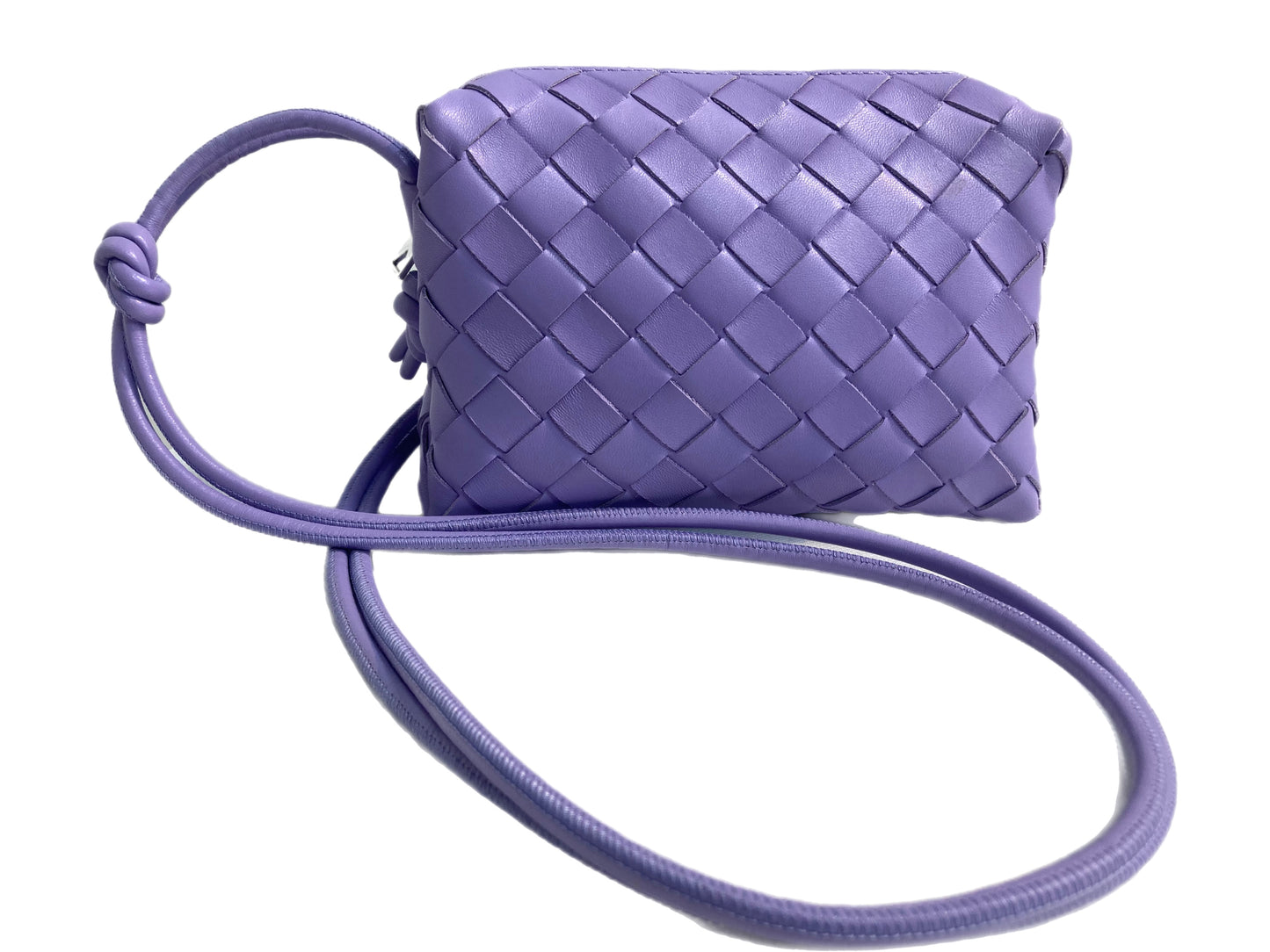 BOTTEGA VENETA Leather Mini Loop Bag Lavender