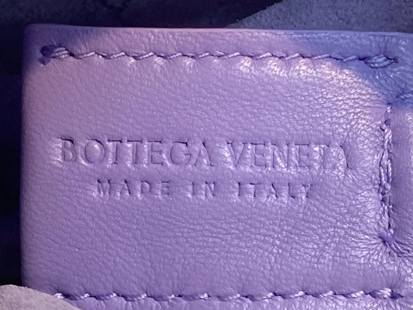 BOTTEGA VENETA Leather Mini Loop Bag Lavender