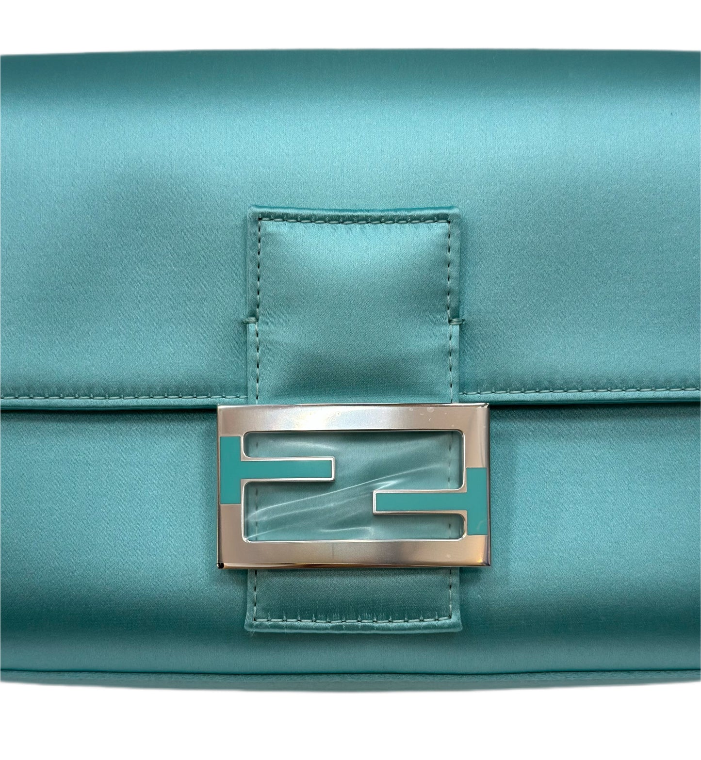 FENDI/TIFFANY Silk Baguette Turquoise