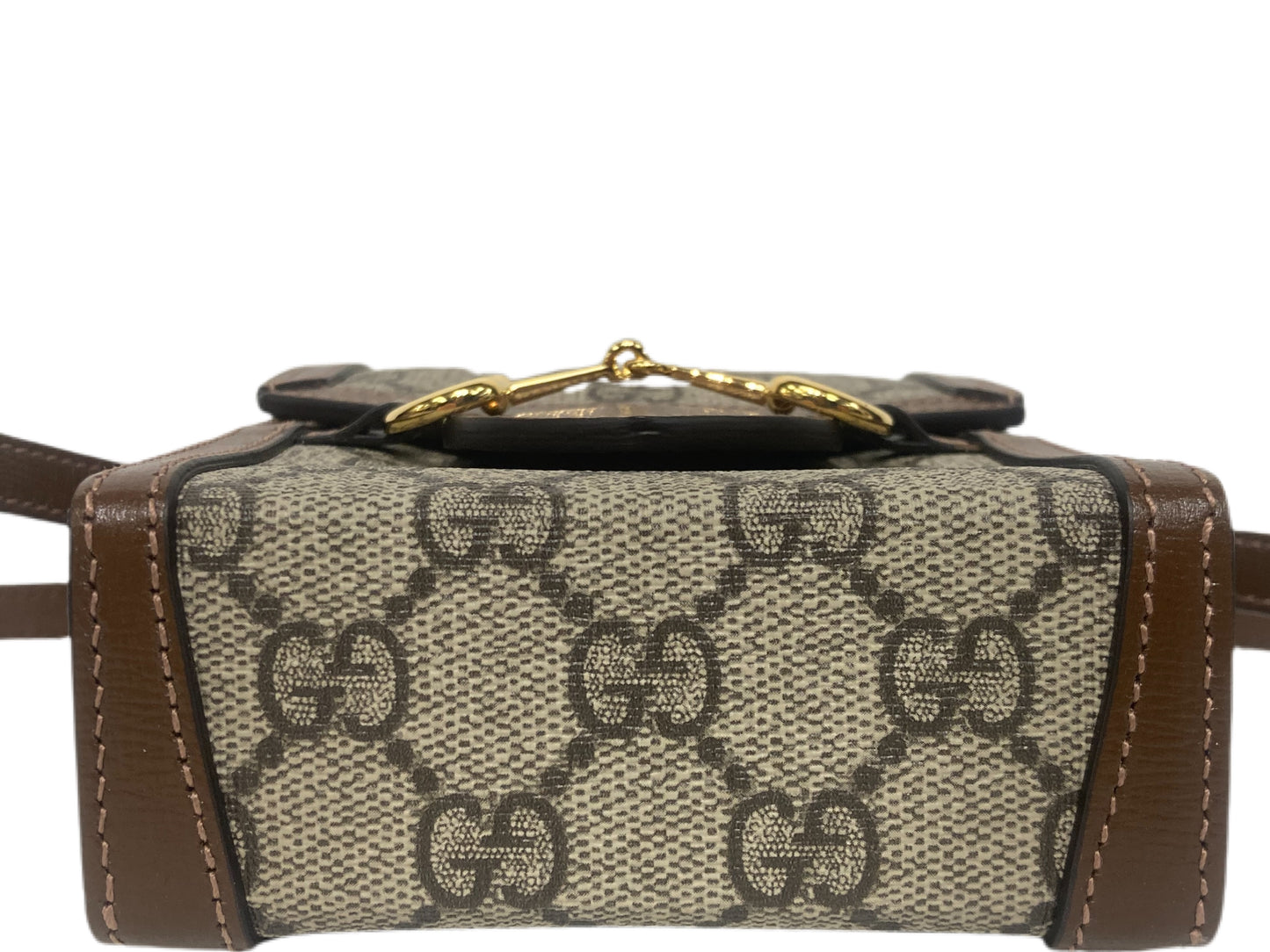 GUCCI Canvas Monogram Crossbody Taupe
