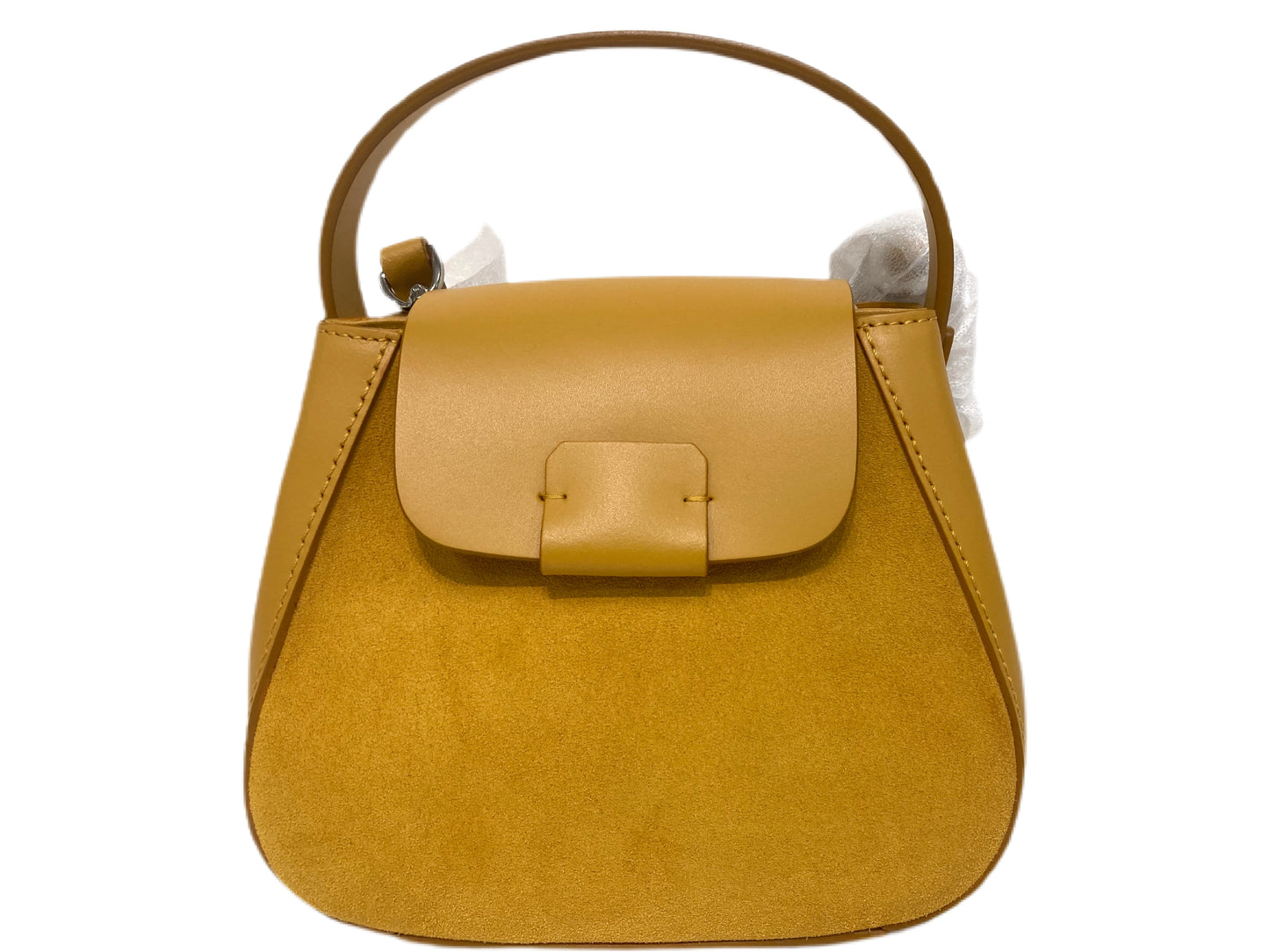 NICO GIANI Leather Top Handle Handbag Yellow