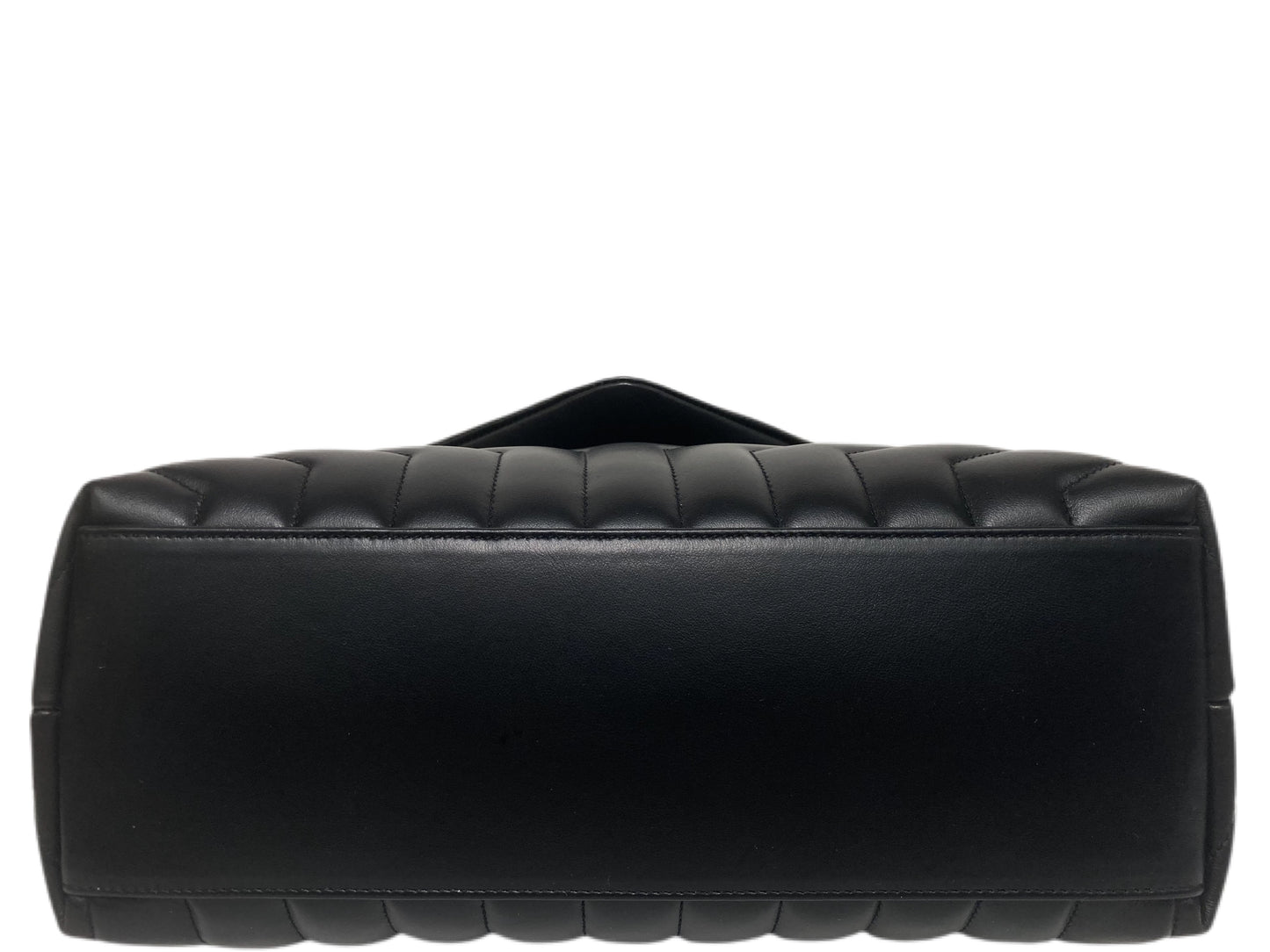 YVES SAINT LAURENT Leather LouLou Medium Matelasse Bag Black