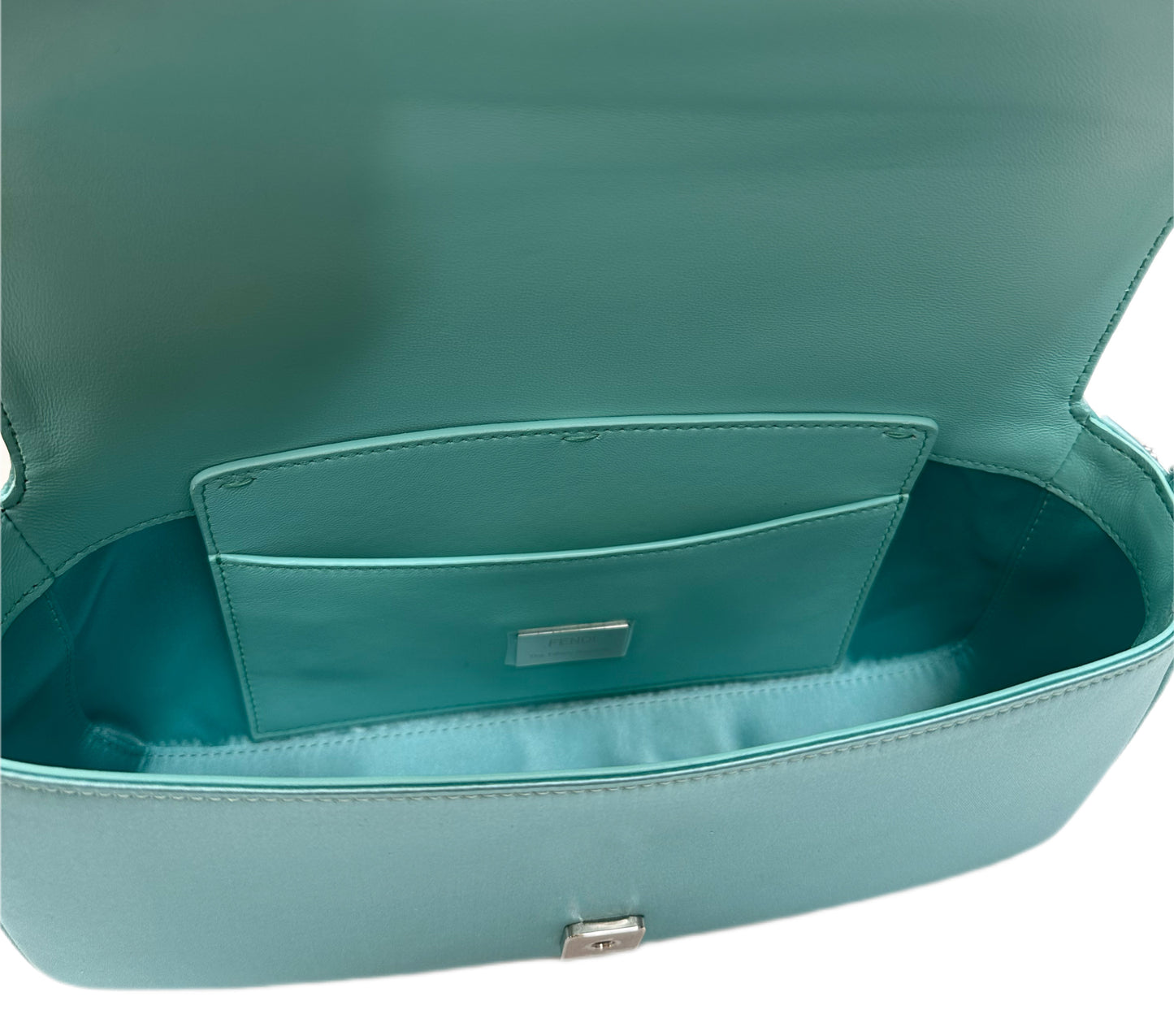 FENDI/TIFFANY Silk Baguette Turquoise